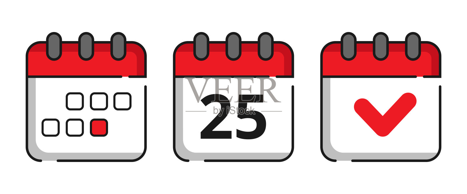 日历图标，25日插画图片素材