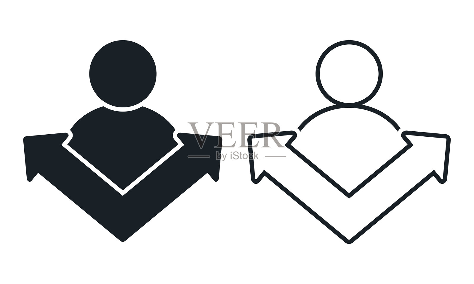 决策图标符号。插图矢量图插画图片素材