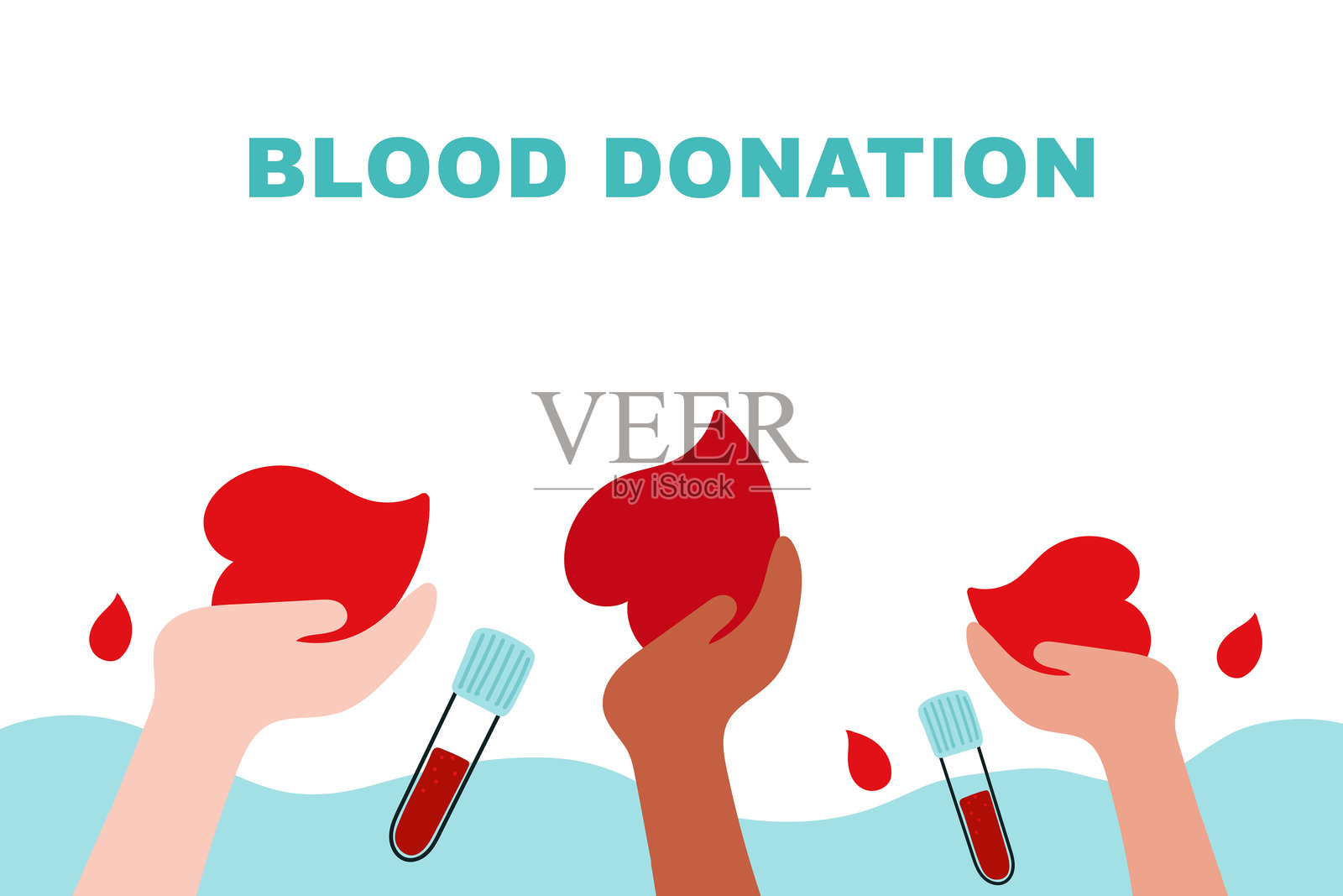 献血插图背景。插画图片素材
