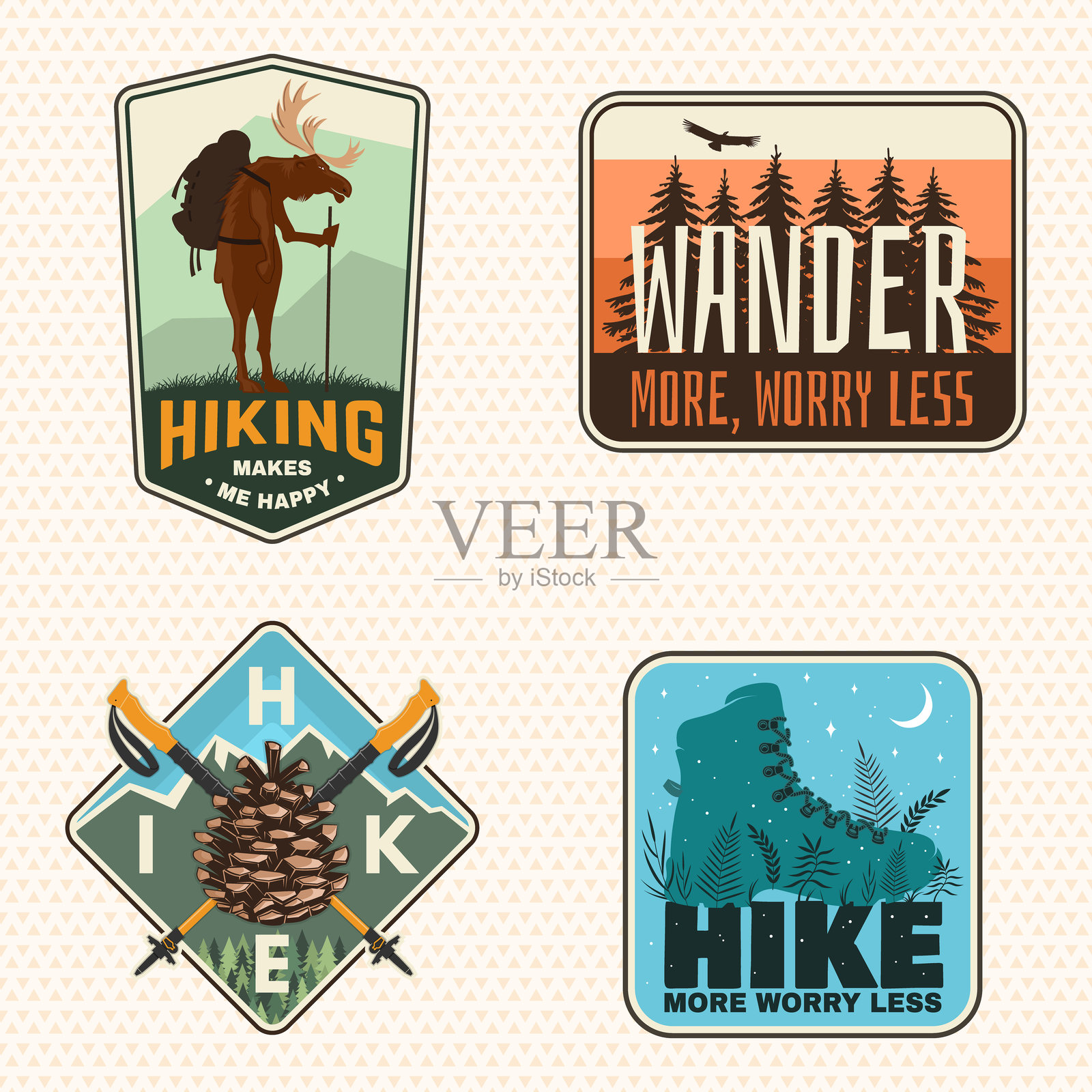 极限冒险艺术作品，适用于海报、贴纸，带有露营名言。矢量图。适合用于衬衫或标志、印刷、印章或T恤。夏令营插画图片素材