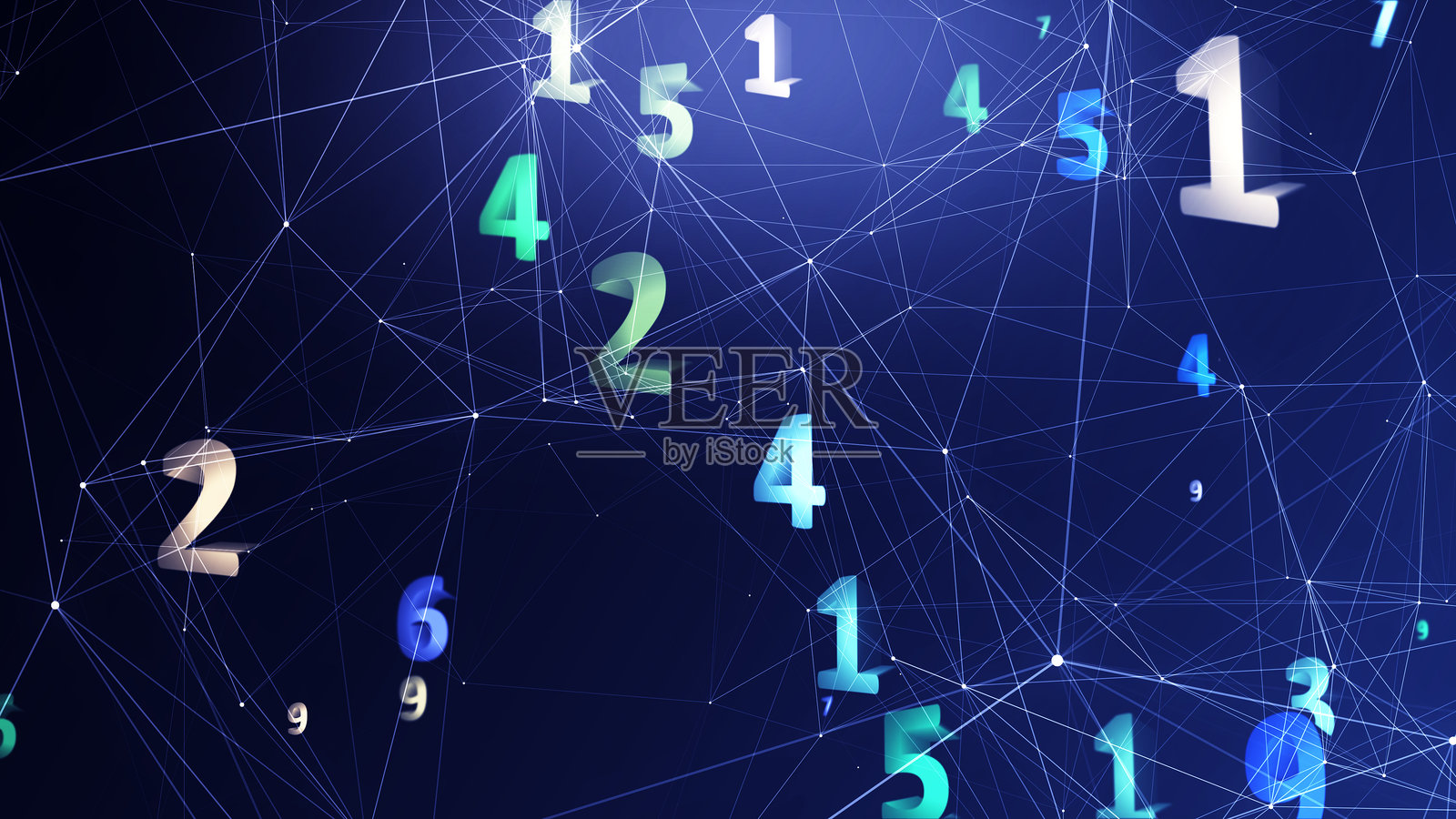 3D随机数字背景4K照片摄影图片