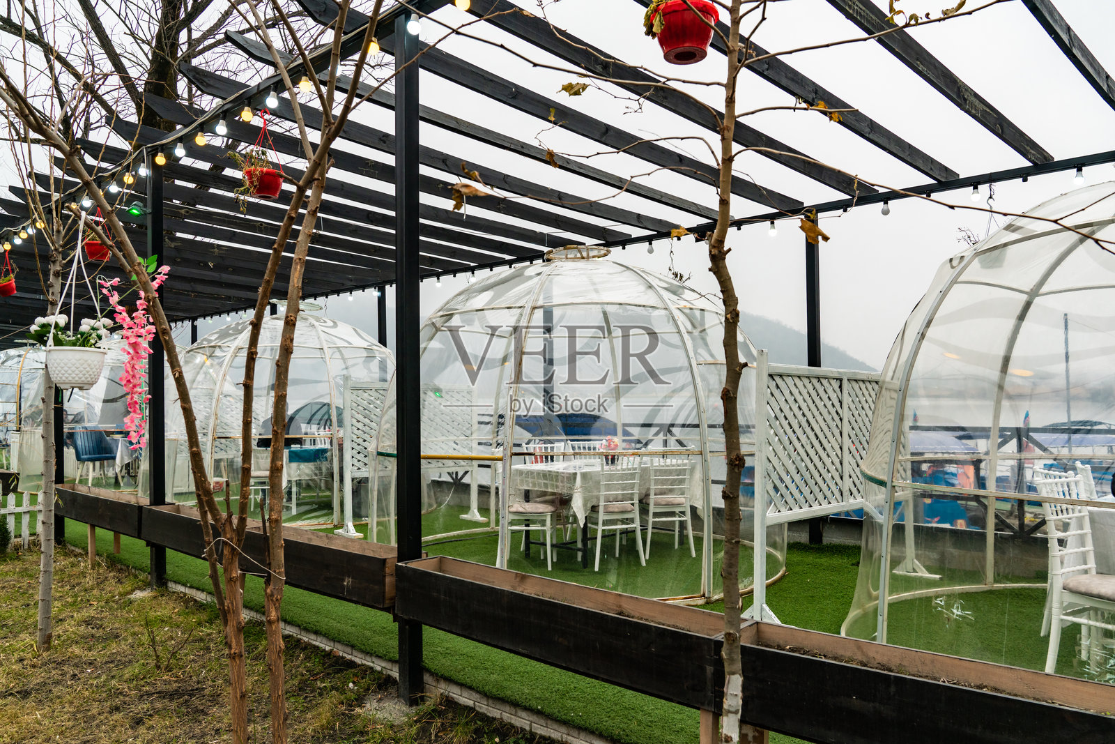 塑料冰屋餐厅照片摄影图片