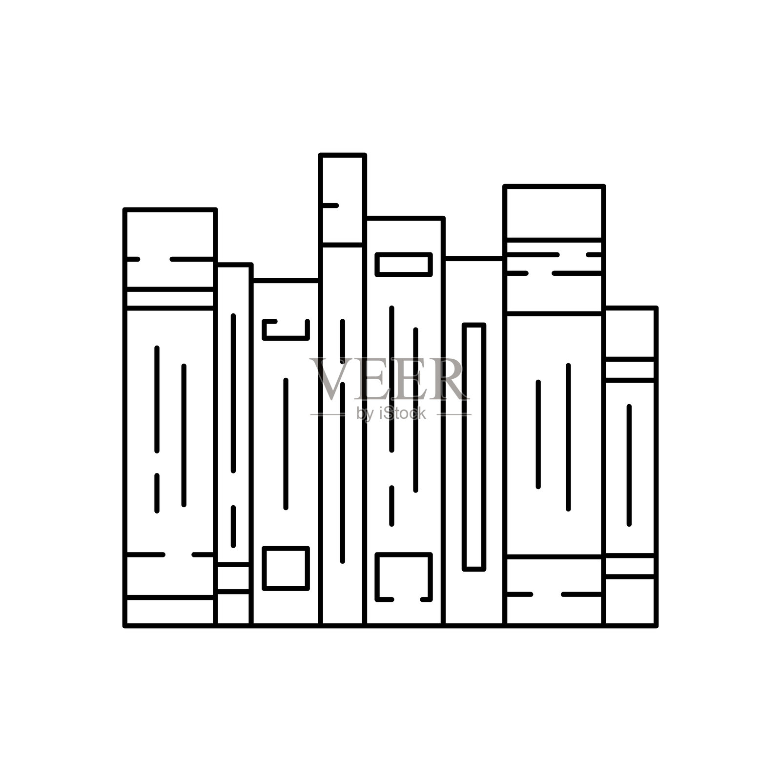 书本堆叠的插图。用于教育和学校的图像。插画图片素材