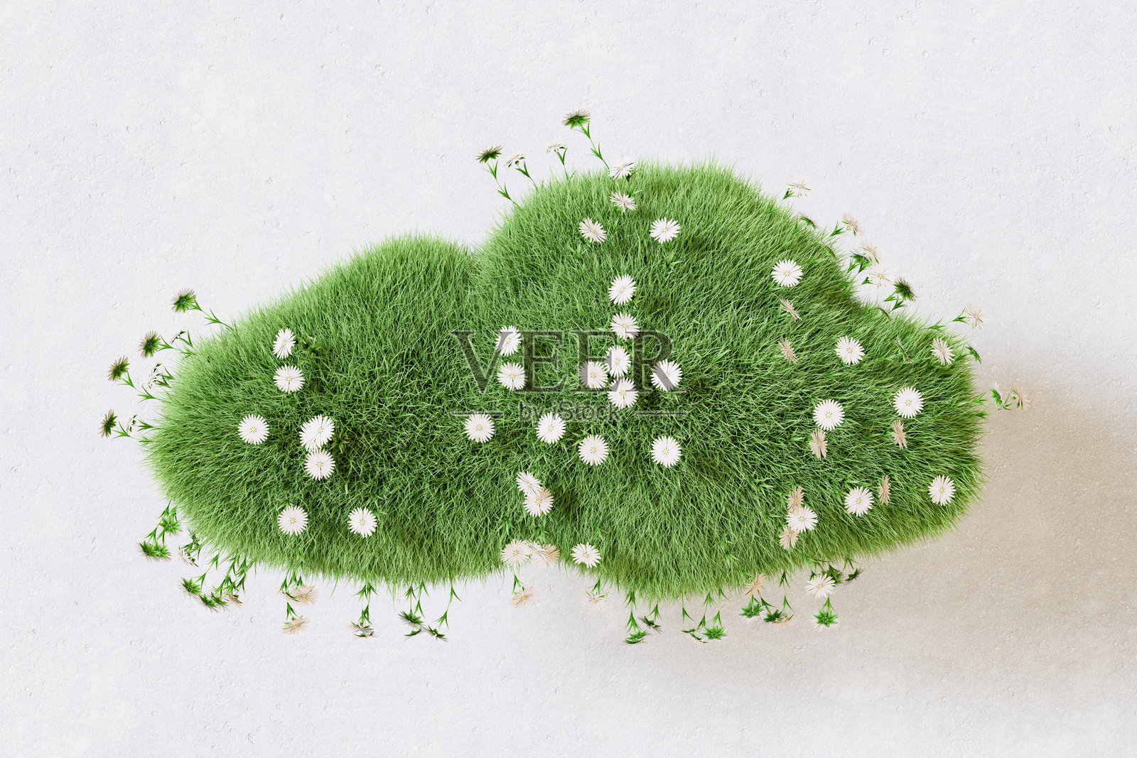 草覆盖的云，可持续发展概念照片摄影图片