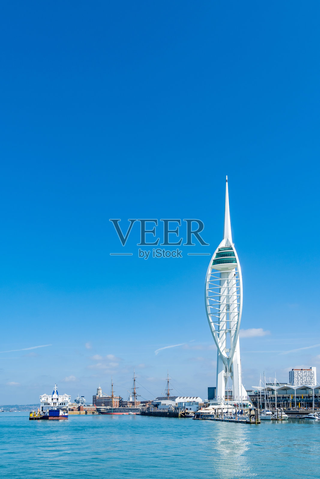 朴茨茅斯的风帆塔，留有空白区域照片摄影图片