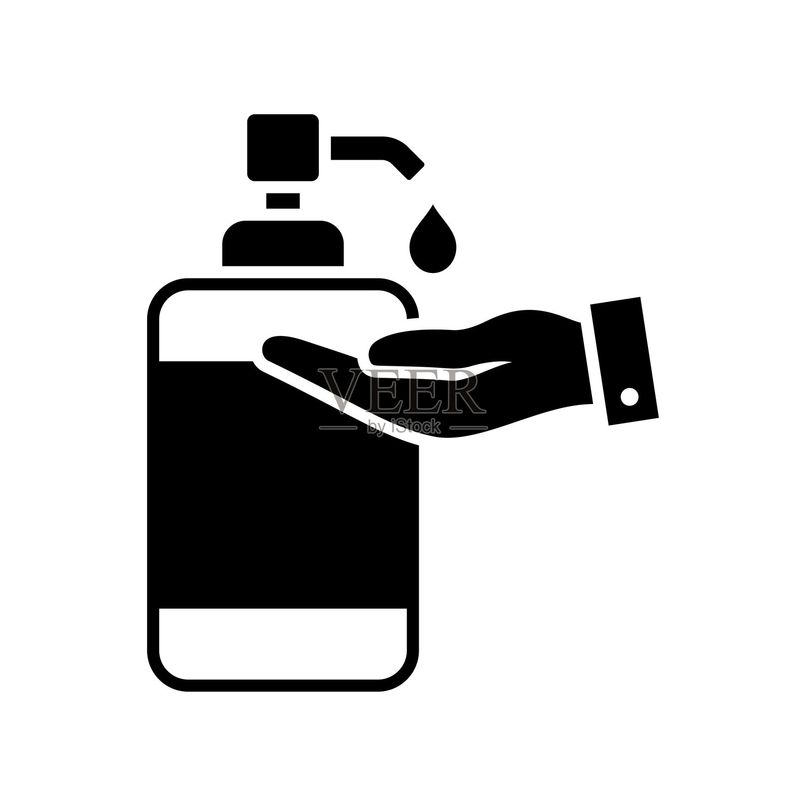 洗手液图标矢量设计模板，简单而干净插画图片素材