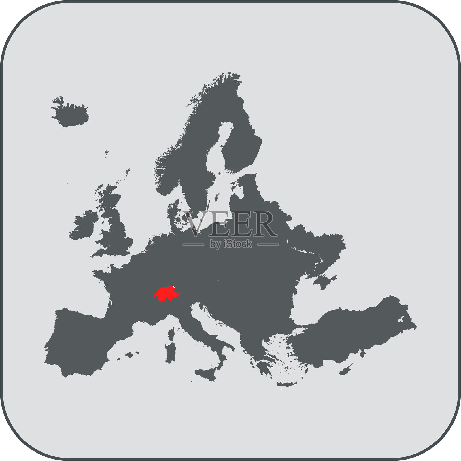 瑞士地图插画图片素材