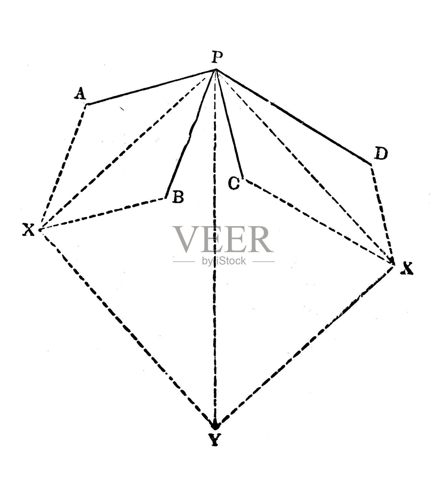 复古物理学、静力学和力学的图形与图表插画图片素材