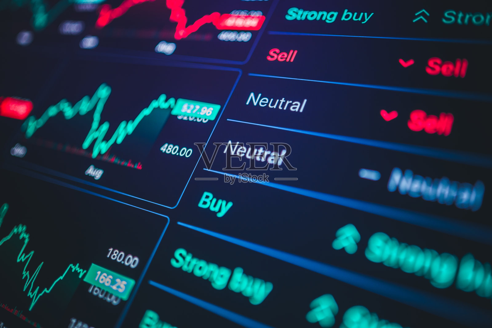 极端股市波动数据，显示快速价格下跌和投资者在金融低迷中的恐慌，金融危机红色图表模式，全球市场崩溃、经济动荡和高风险投资趋势照片摄影图片