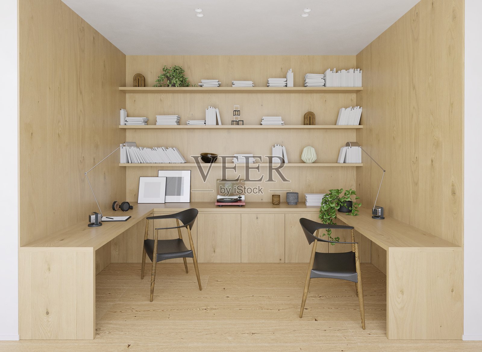 高效的家庭工作空间设计照片摄影图片