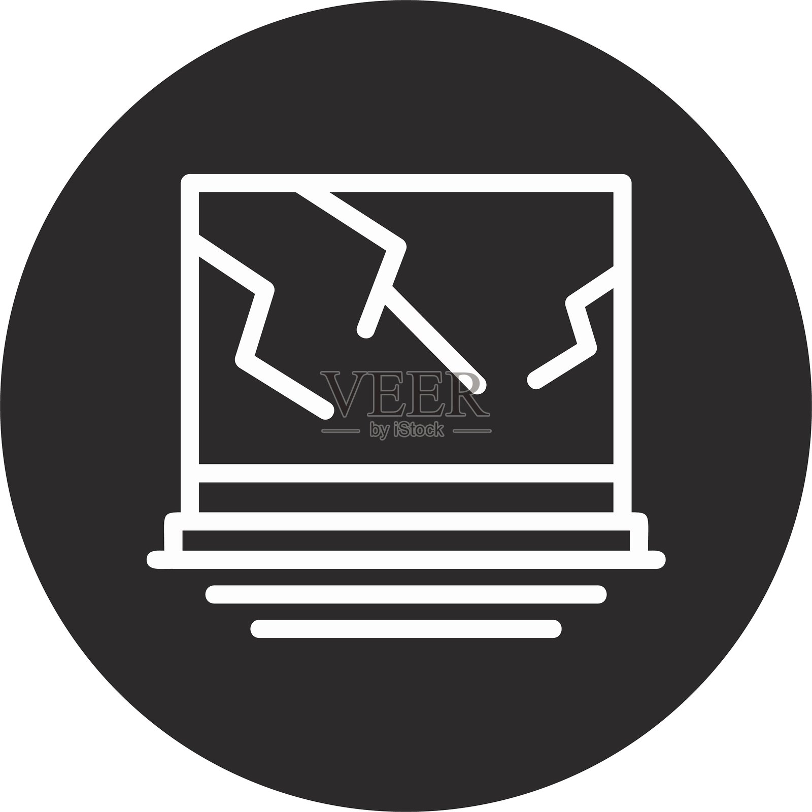 黑色干墙倒圆圈插画图片素材