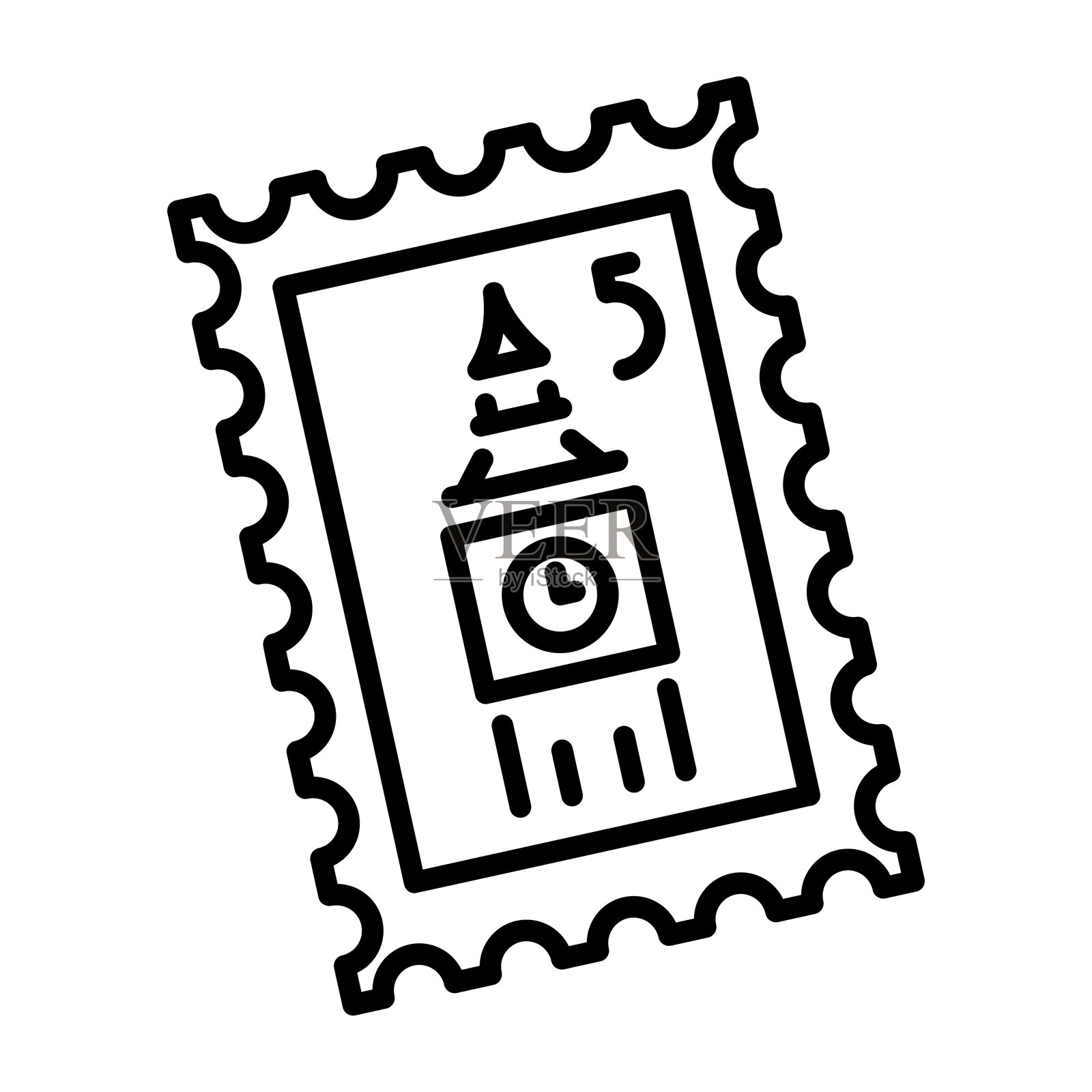 伦敦邮票插画图片素材