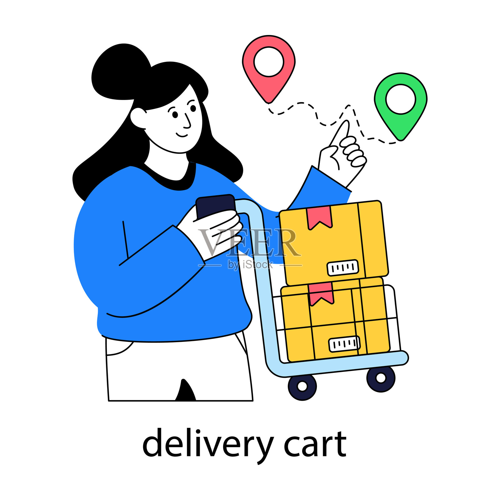 行李车的高品质插图插画图片素材