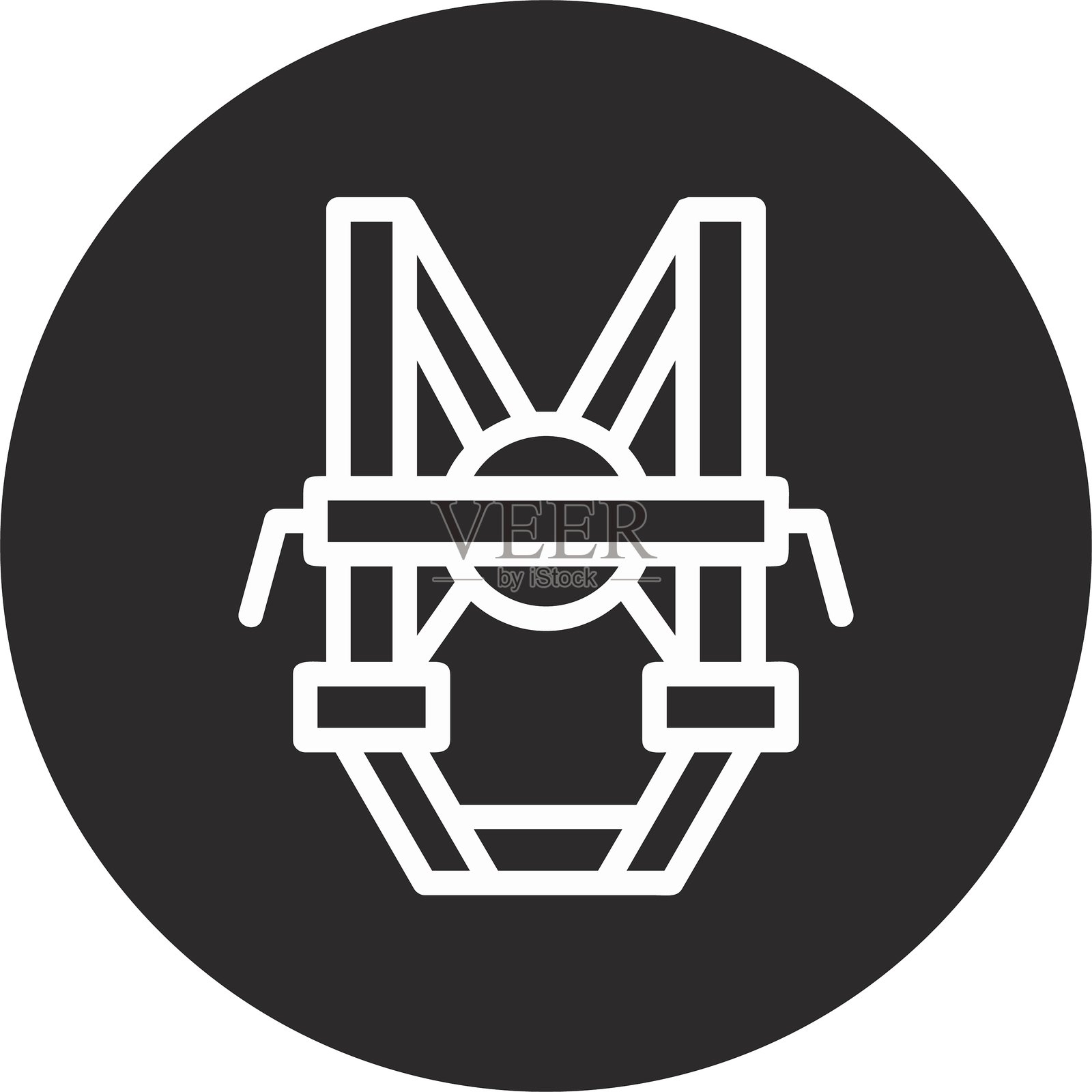 倒置圆形黑色的秋季保护装置插画图片素材