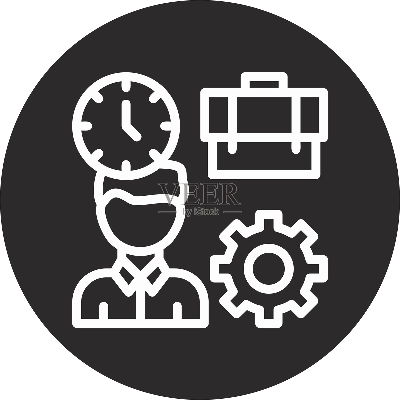 灵活性倒圆圈黑色插画图片素材