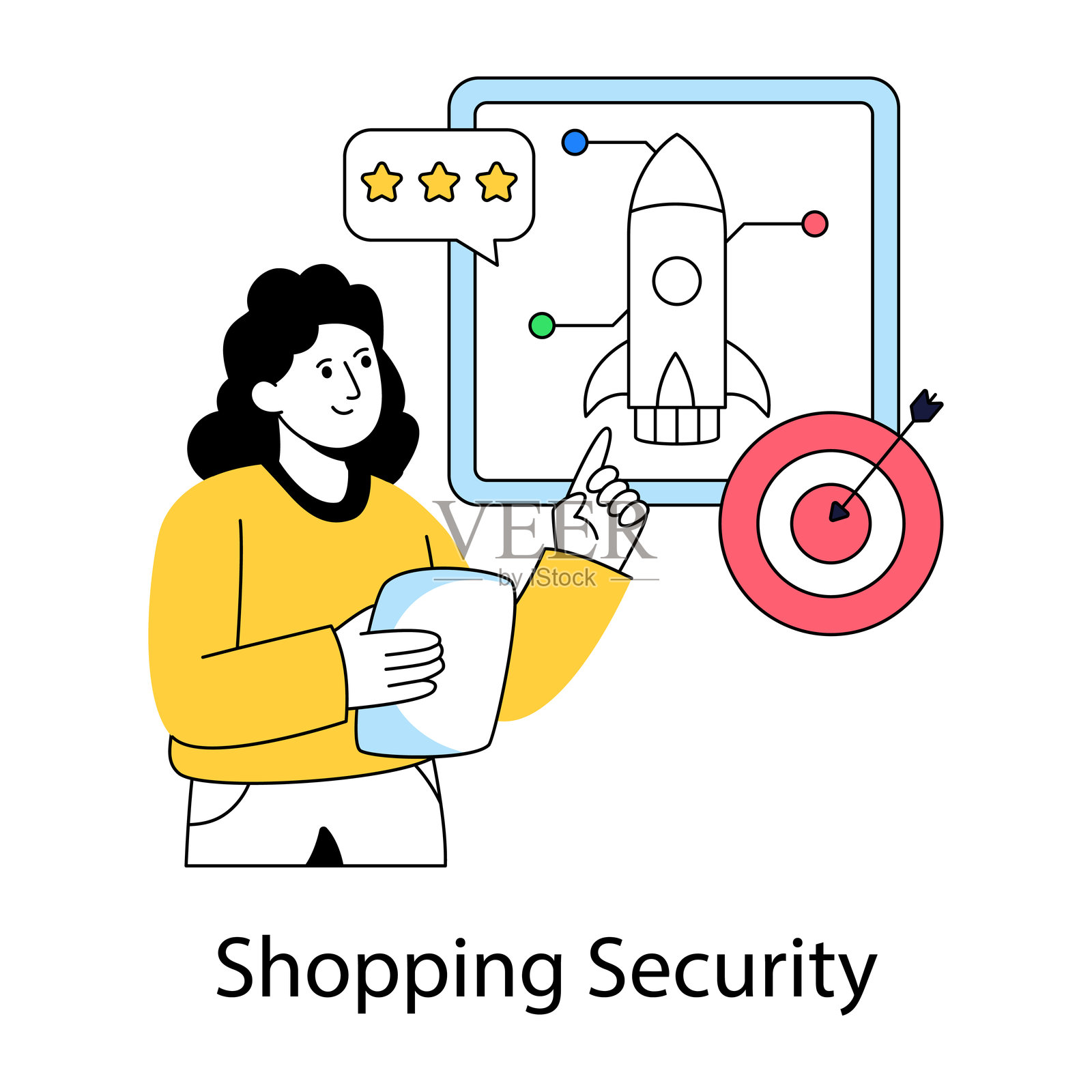 发射目标的插图设计插画图片素材