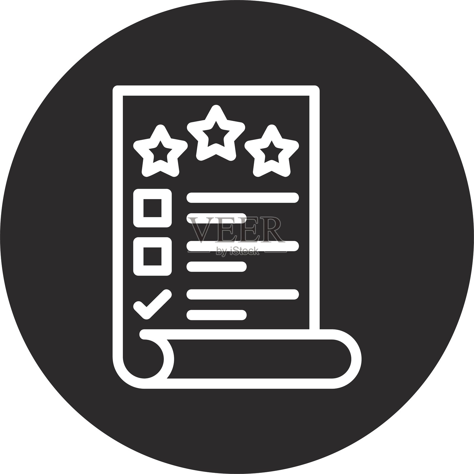 质量控制倒圆圈黑色插画图片素材