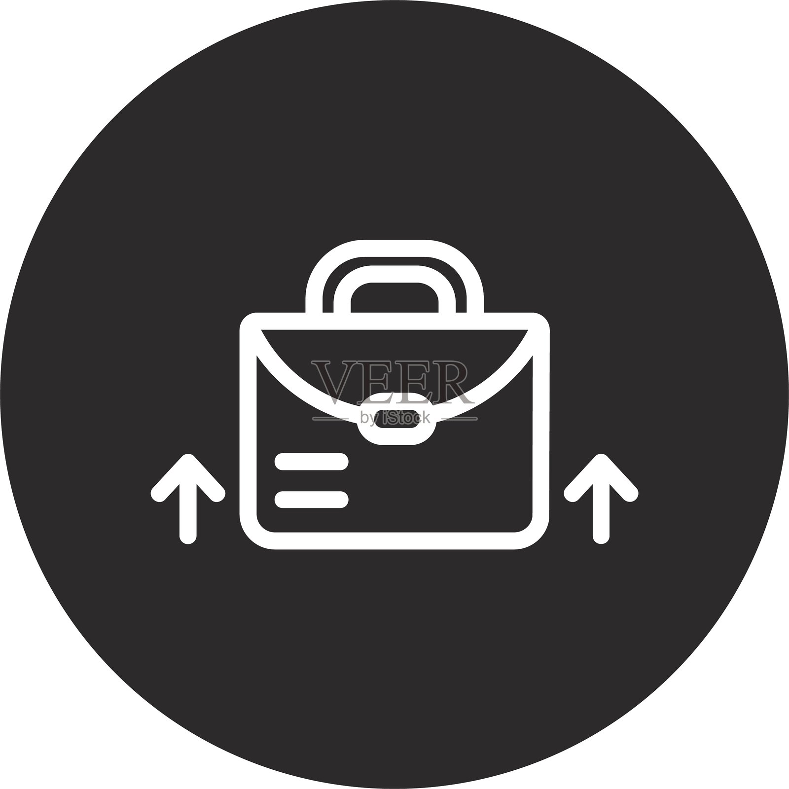 职业路径倒置圆形黑色插画图片素材