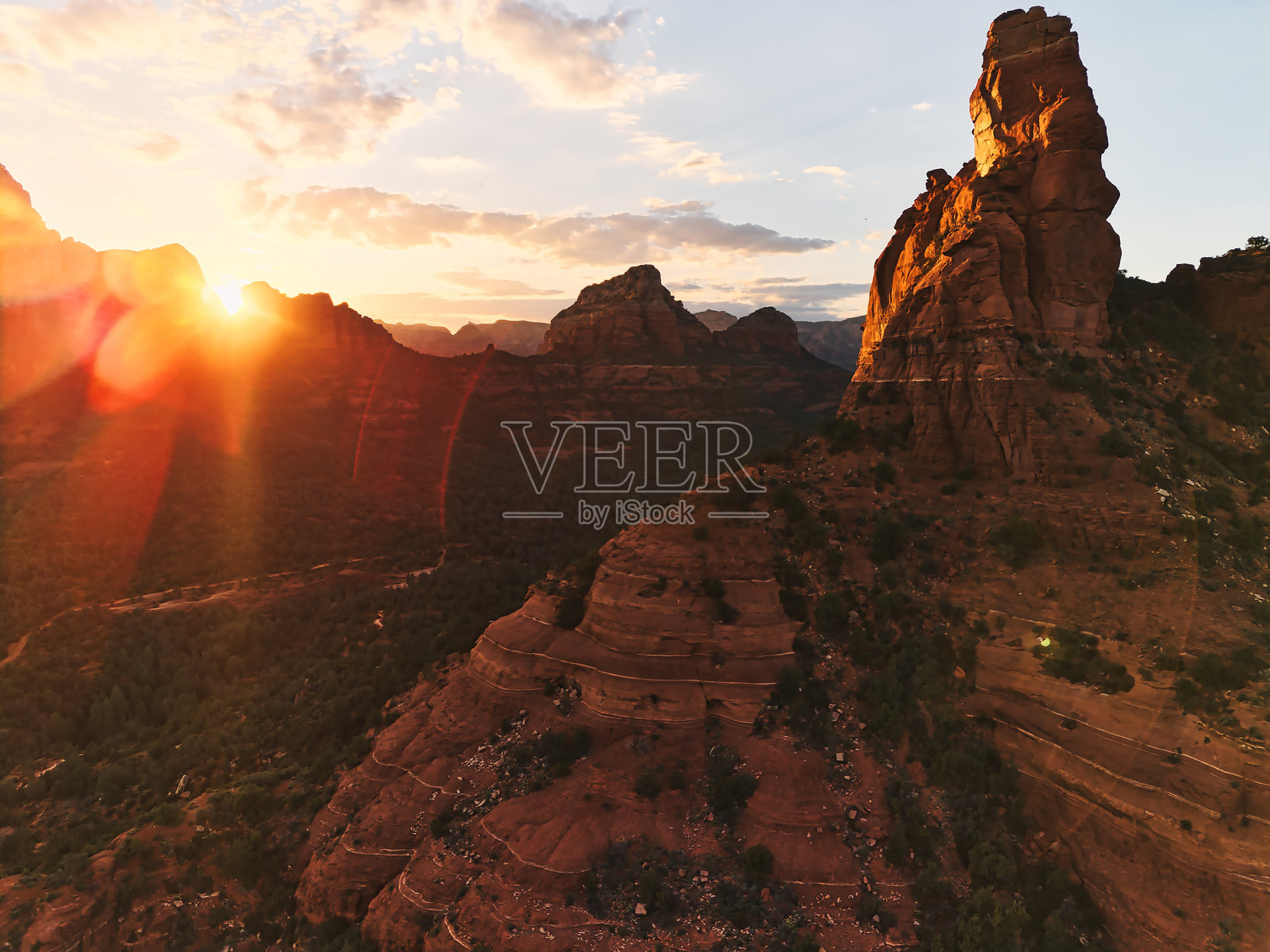 塞多纳的日落照片摄影图片