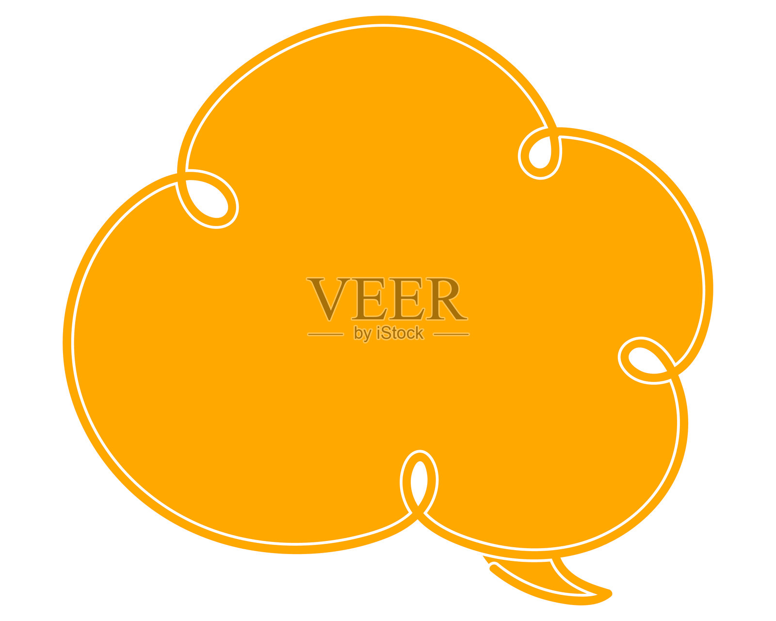 简单的彩色爆炸云形状插画图片素材