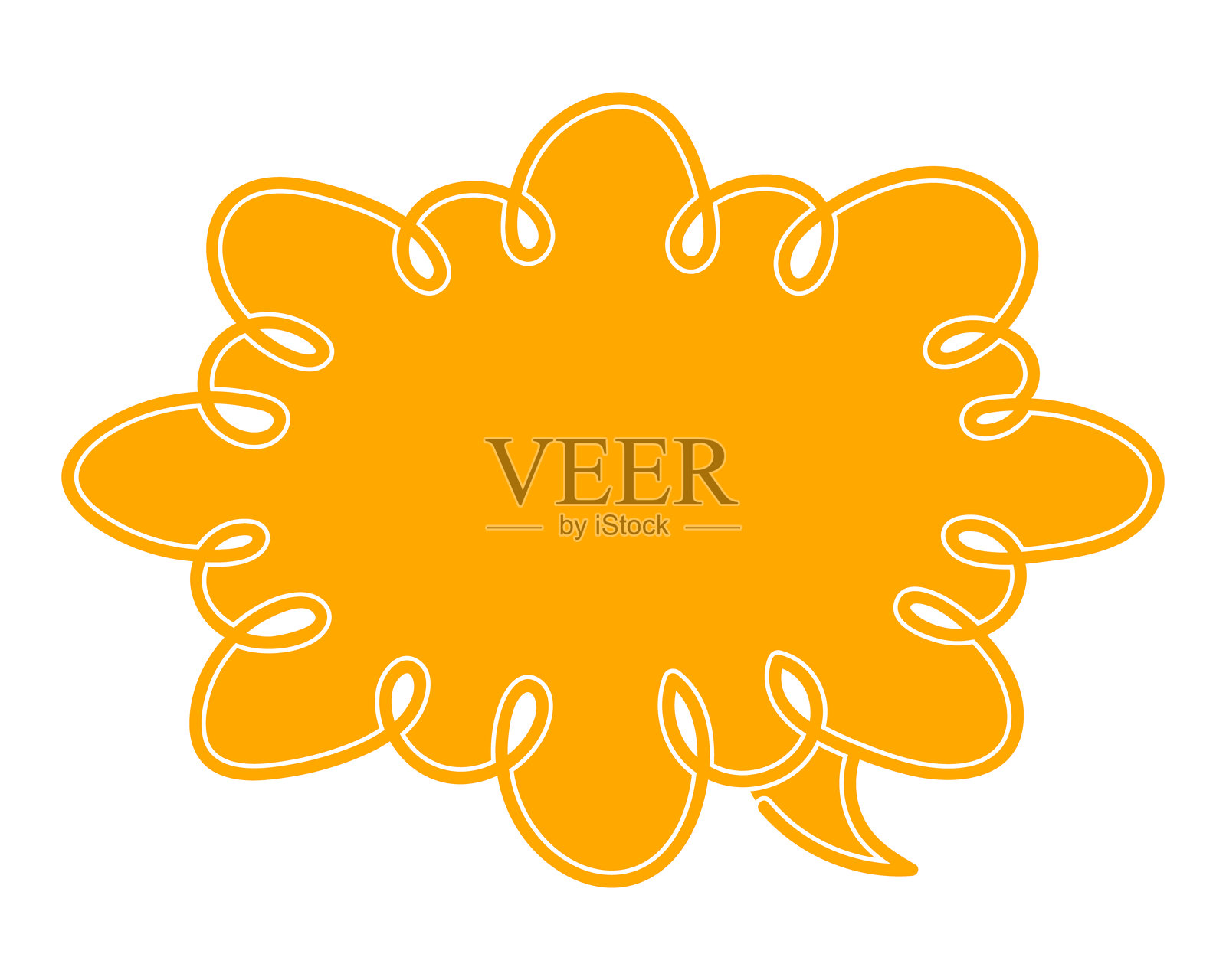 简单的彩色爆炸云形状插画图片素材