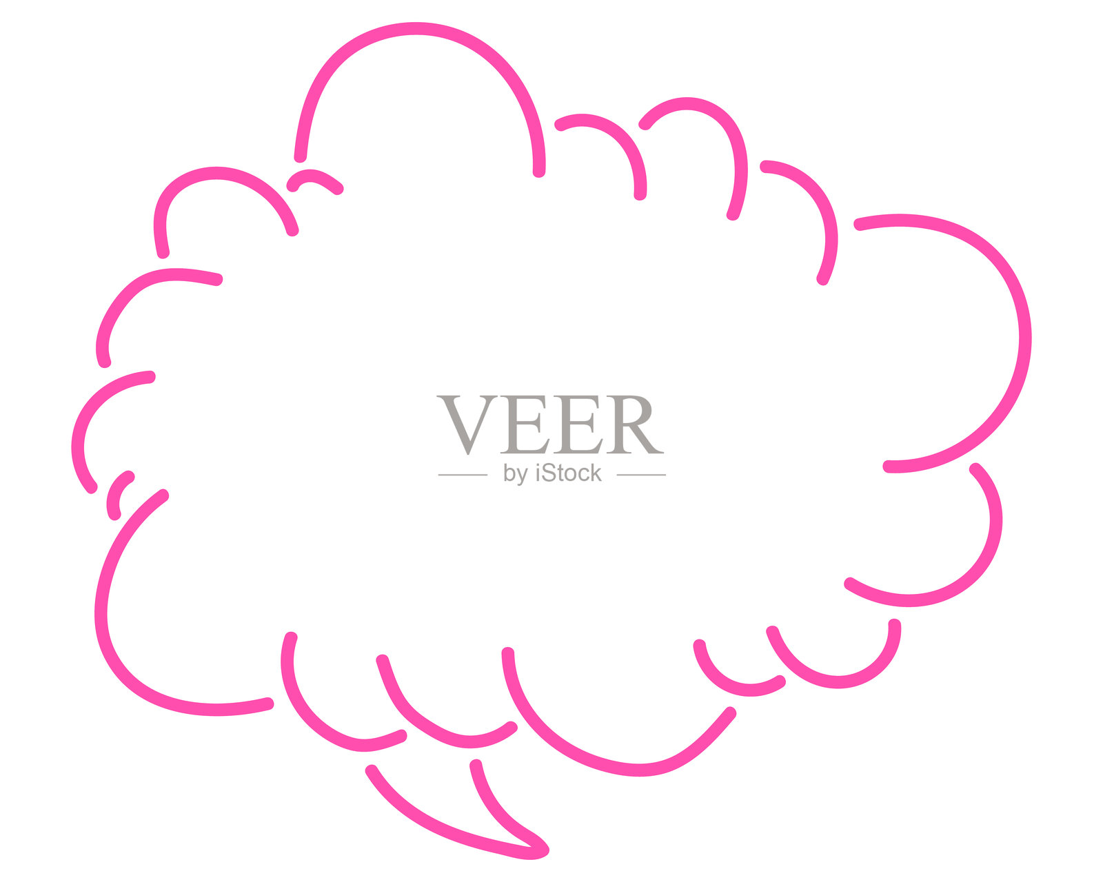 简单的气球云形状插画图片素材