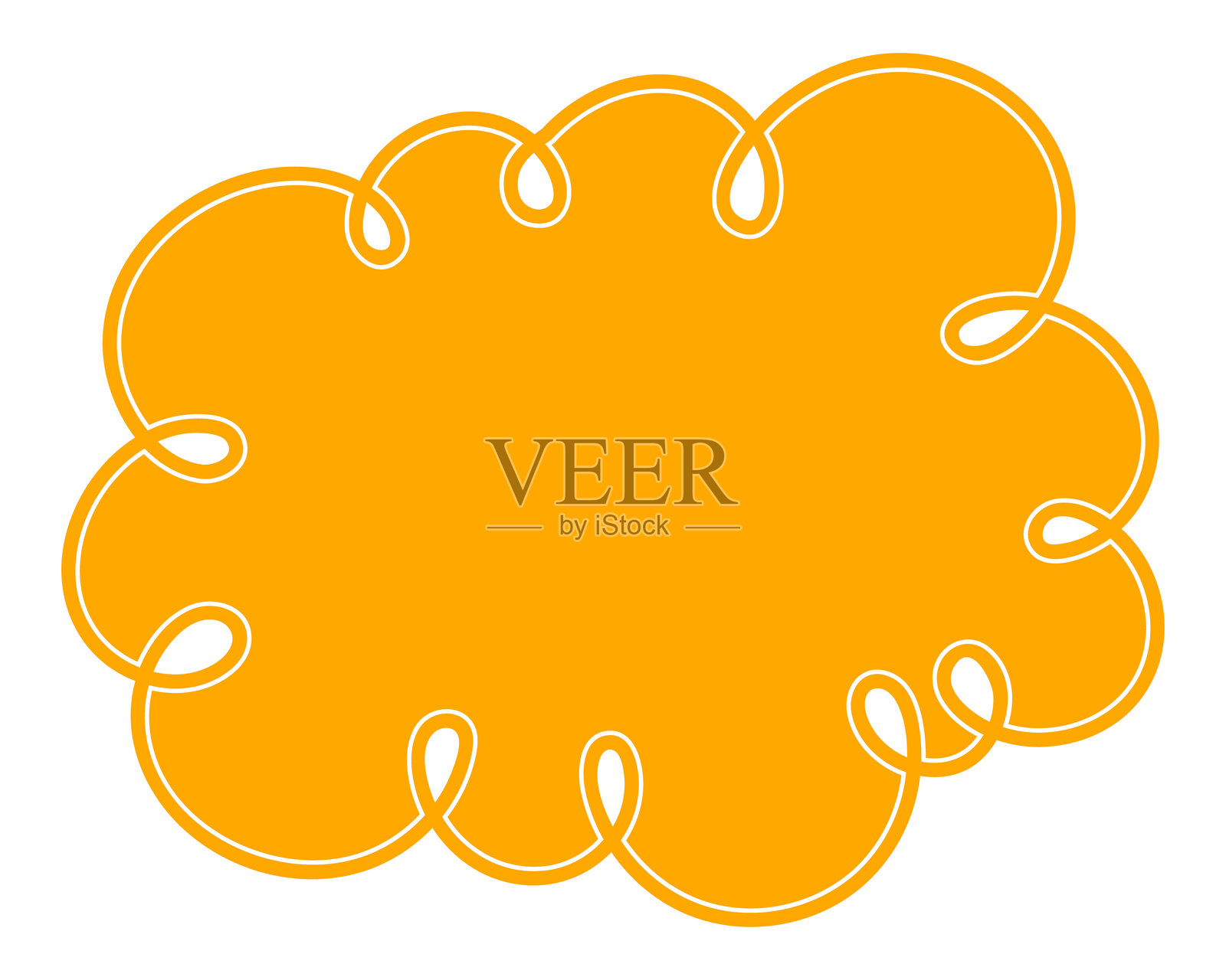 简单的彩色爆炸云形状插画图片素材