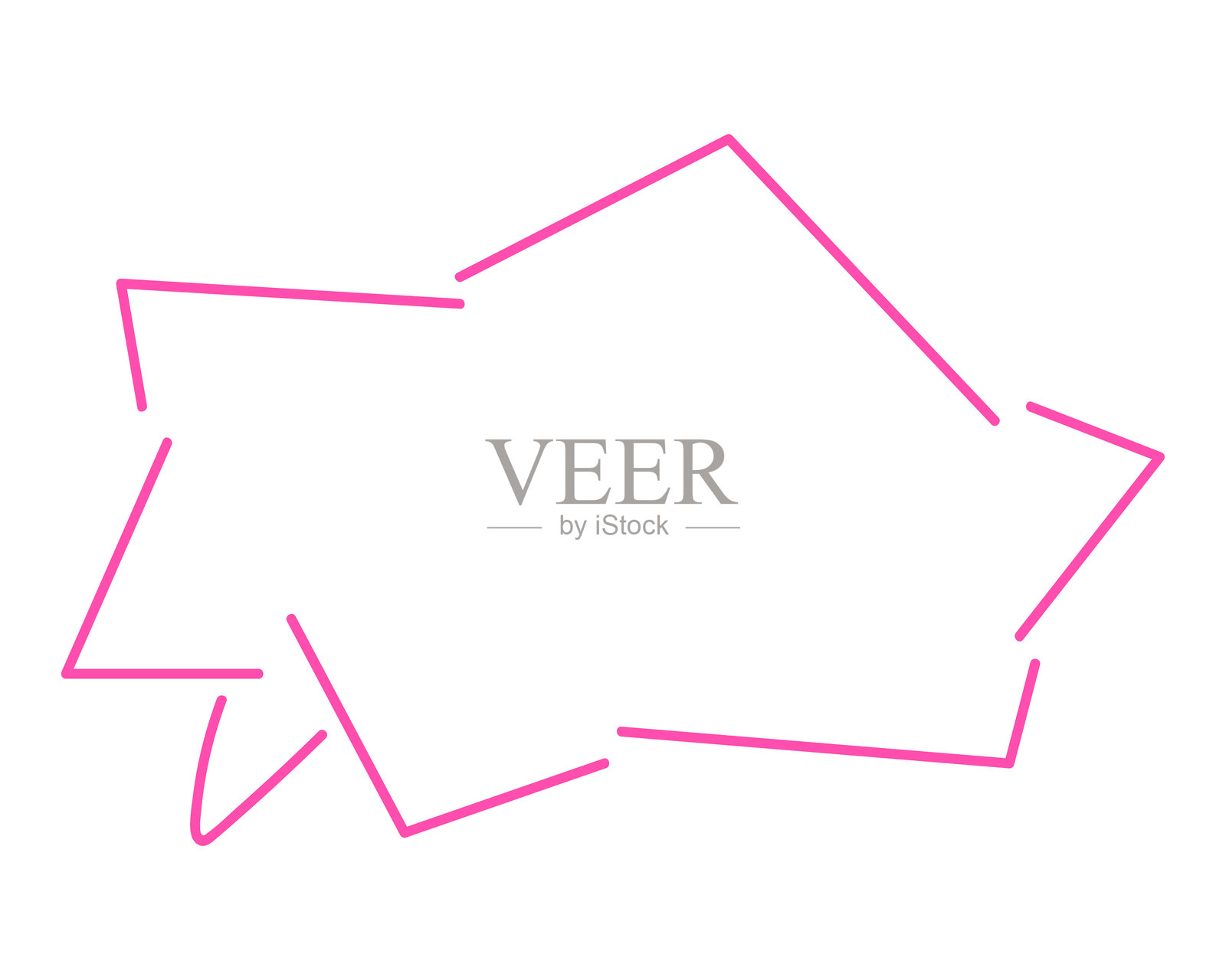 简单的锯齿形对话气泡插画图片素材