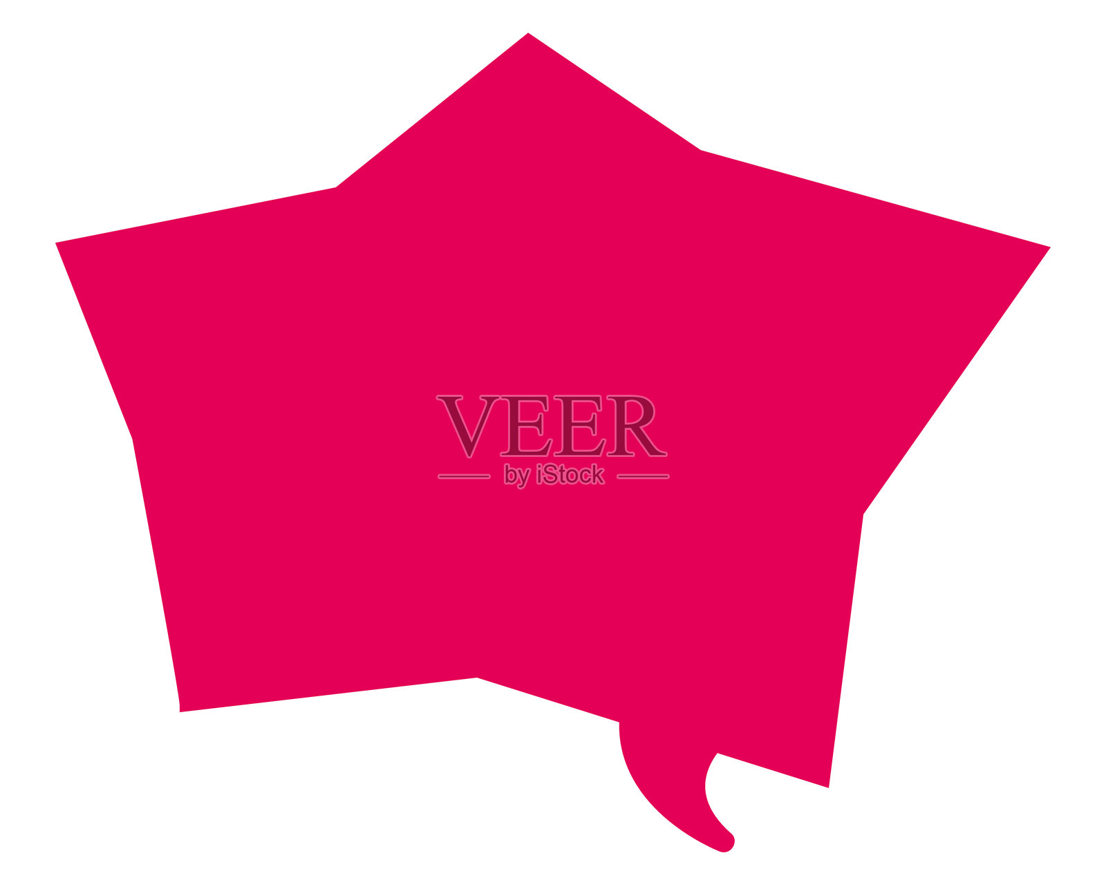 简单的彩色锯齿形对话气泡插画图片素材