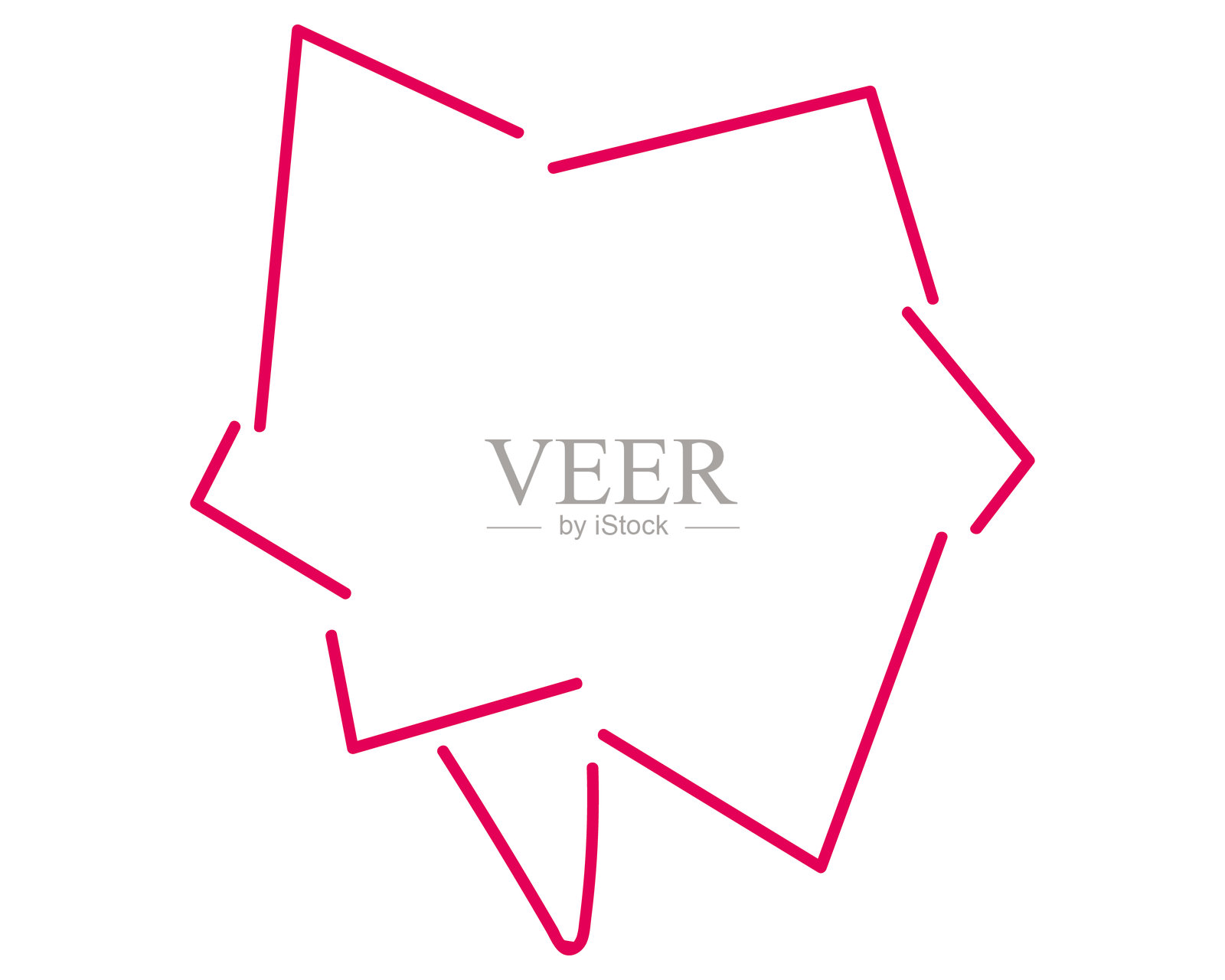 简单的锯齿形对话气泡插画图片素材