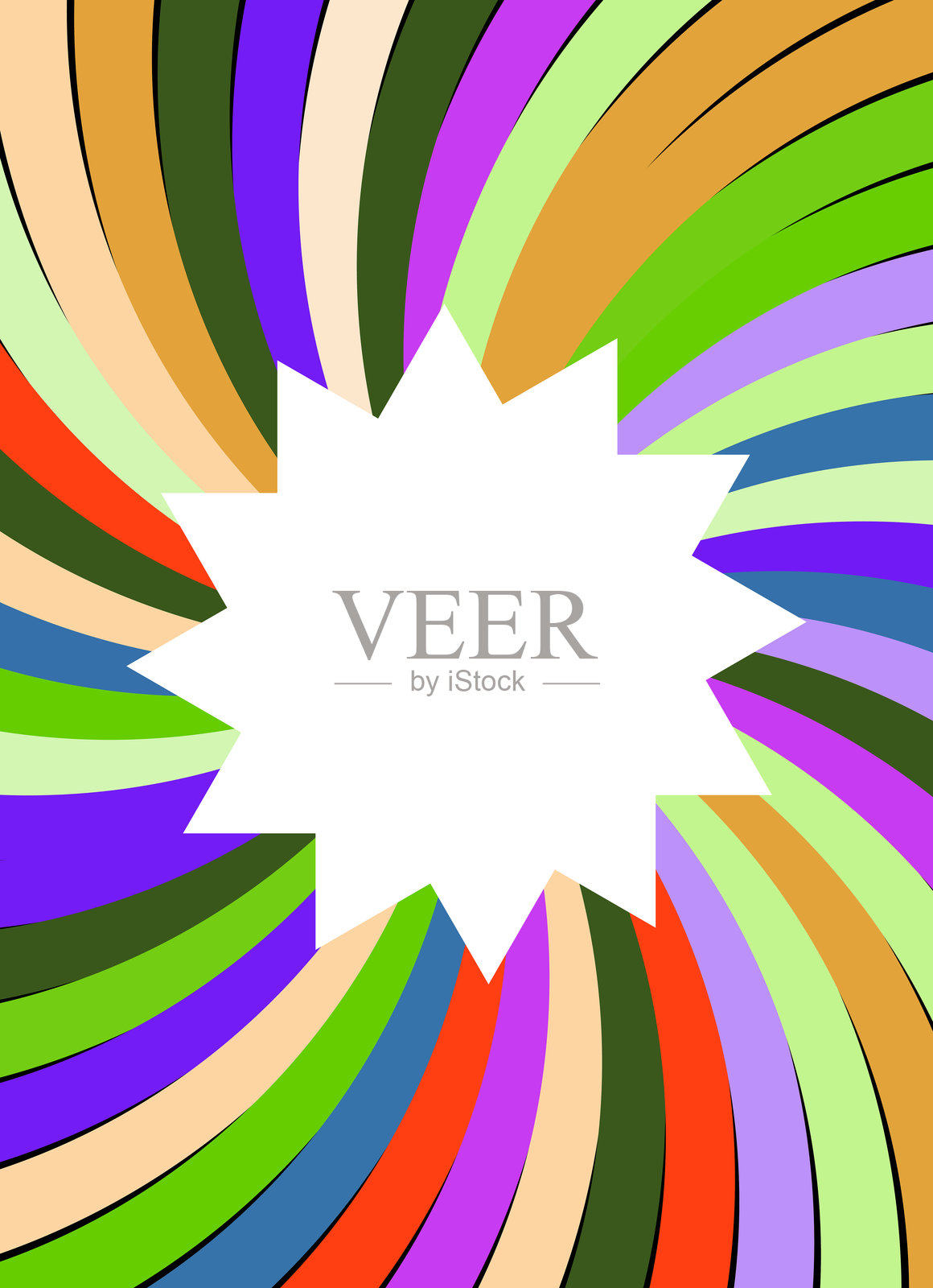 色彩旋转条纹与白色标签的大促销卡片插画图片素材