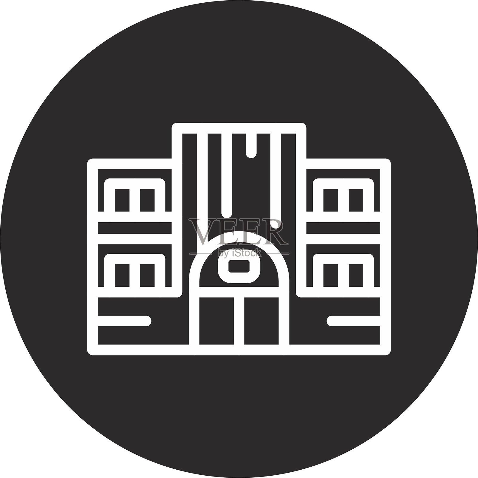 公寓倒圆形黑色插画图片素材