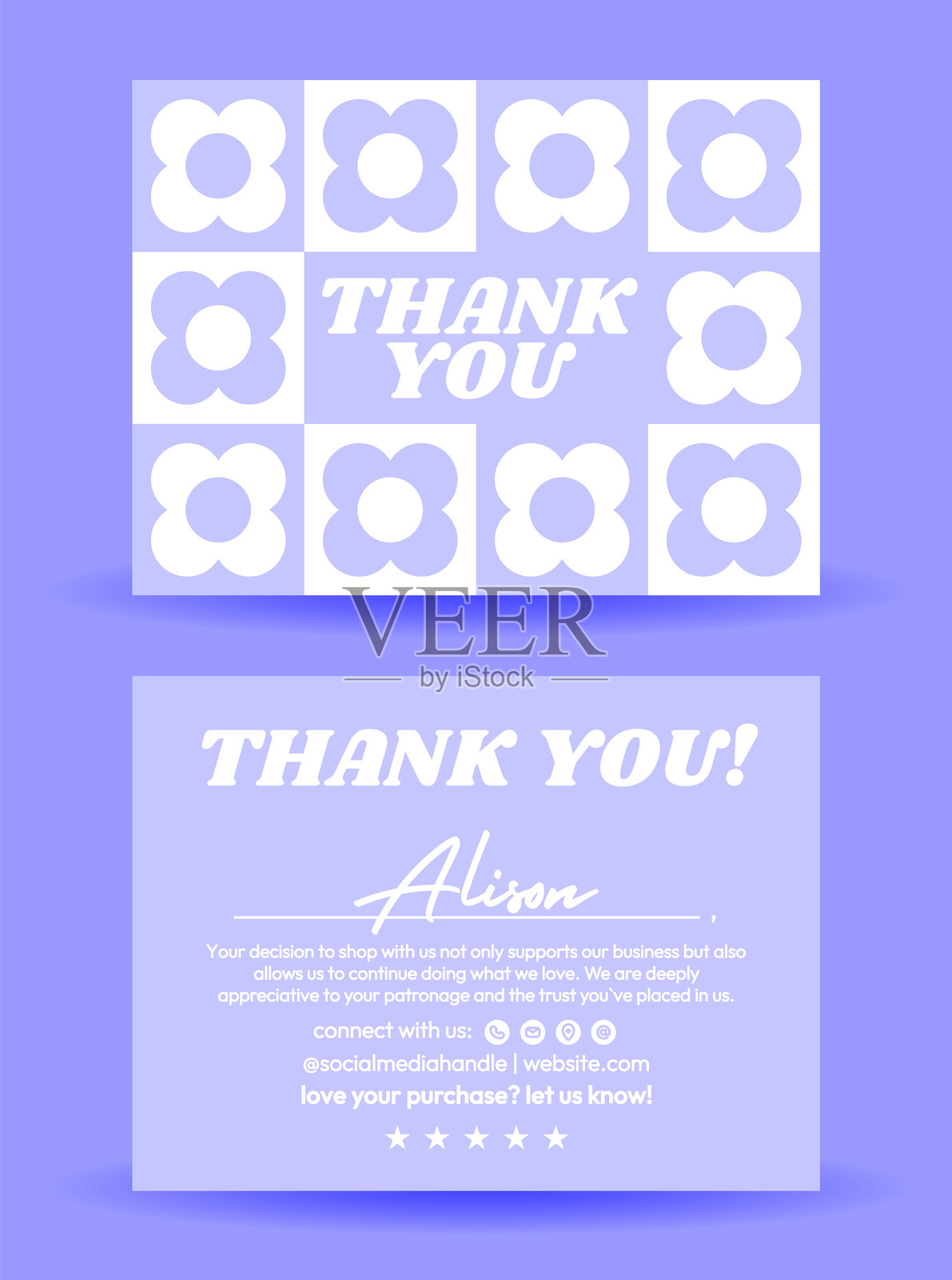 商务感谢卡设计矢量图插画图片素材