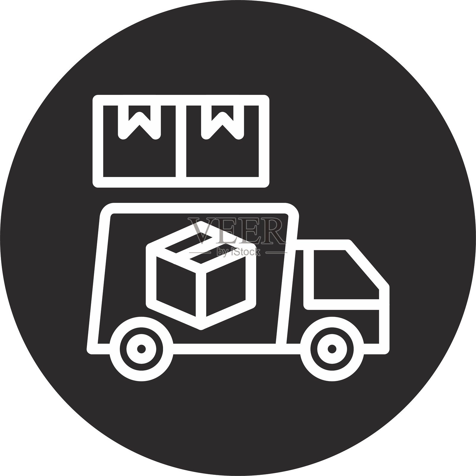 黑色倒置圆形运输插画图片素材