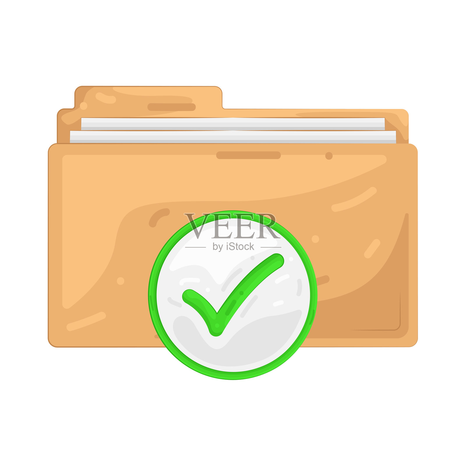 文件夹批准插画图片素材