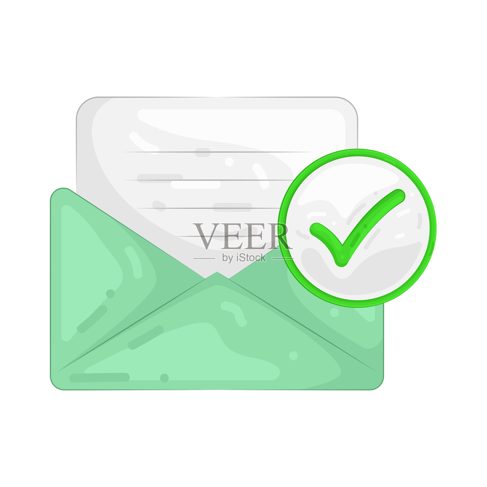 邮件批准插画图片素材