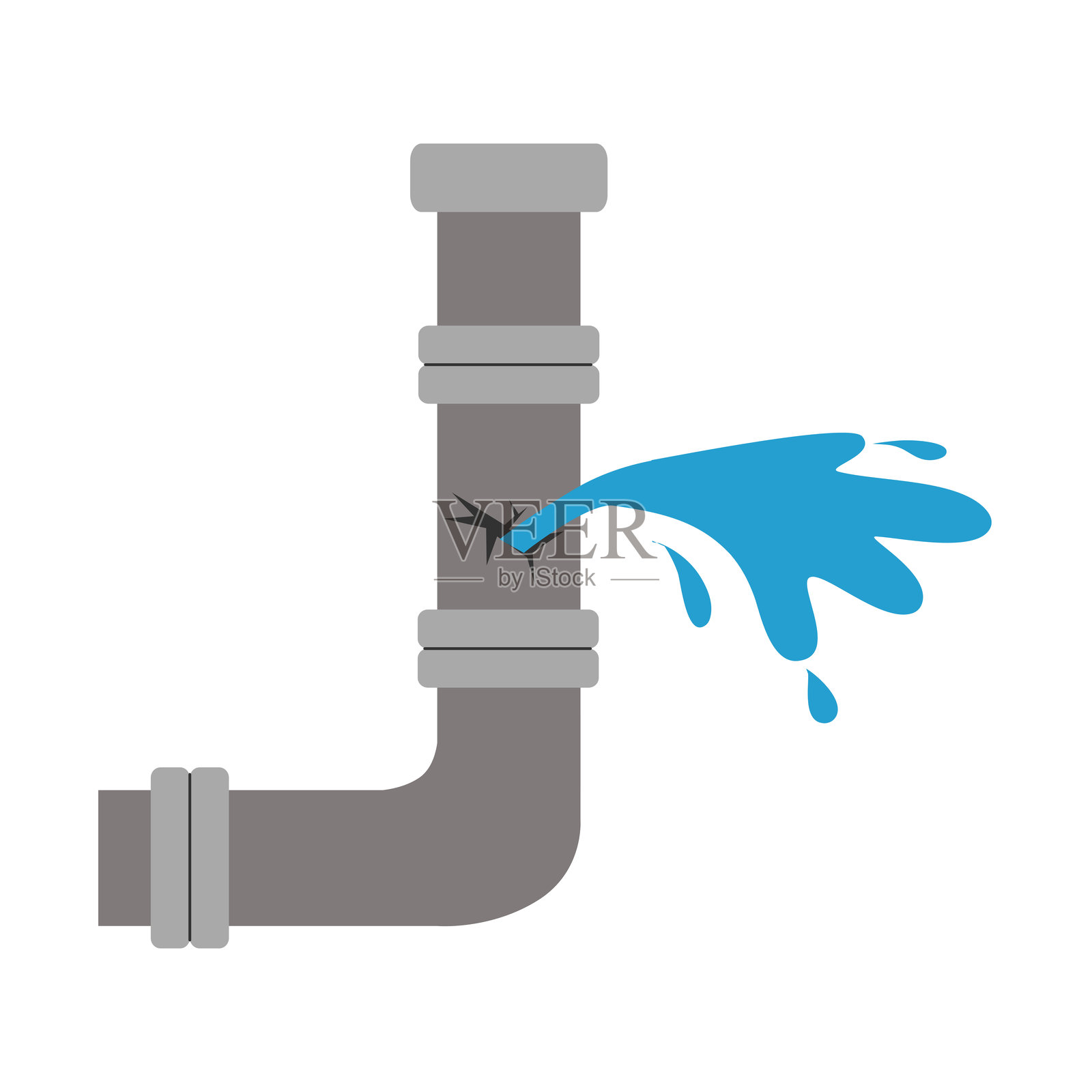 漏水管道插图插画图片素材
