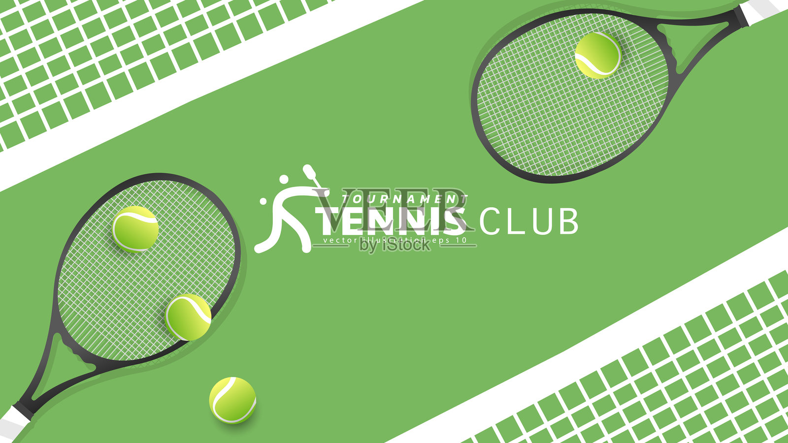 网球俱乐部背景插图，用于在线体育赛事，插图矢量 EPS 10插画图片素材