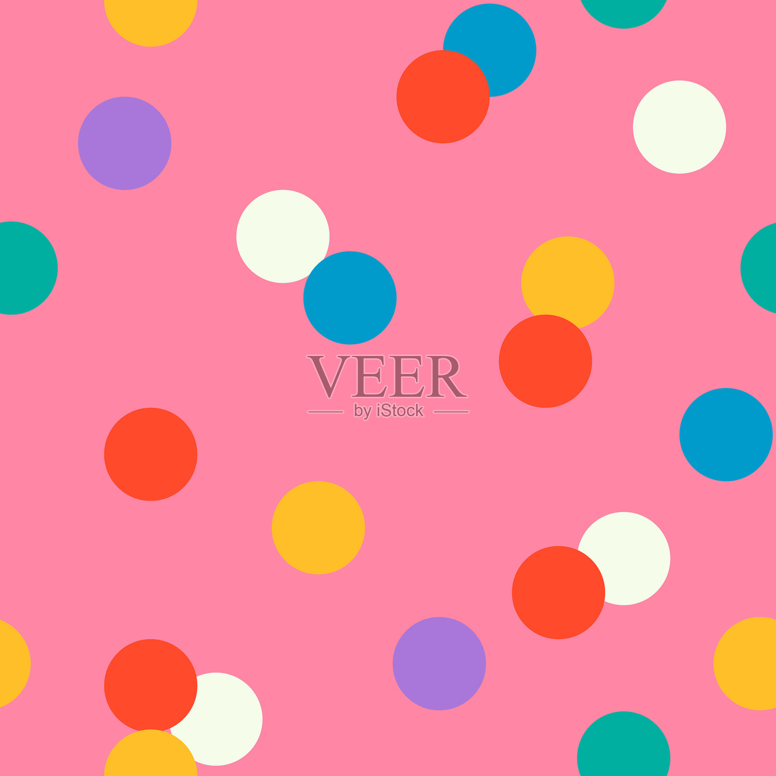 五彩缤纷的无缝彩纸屑图案插画图片素材