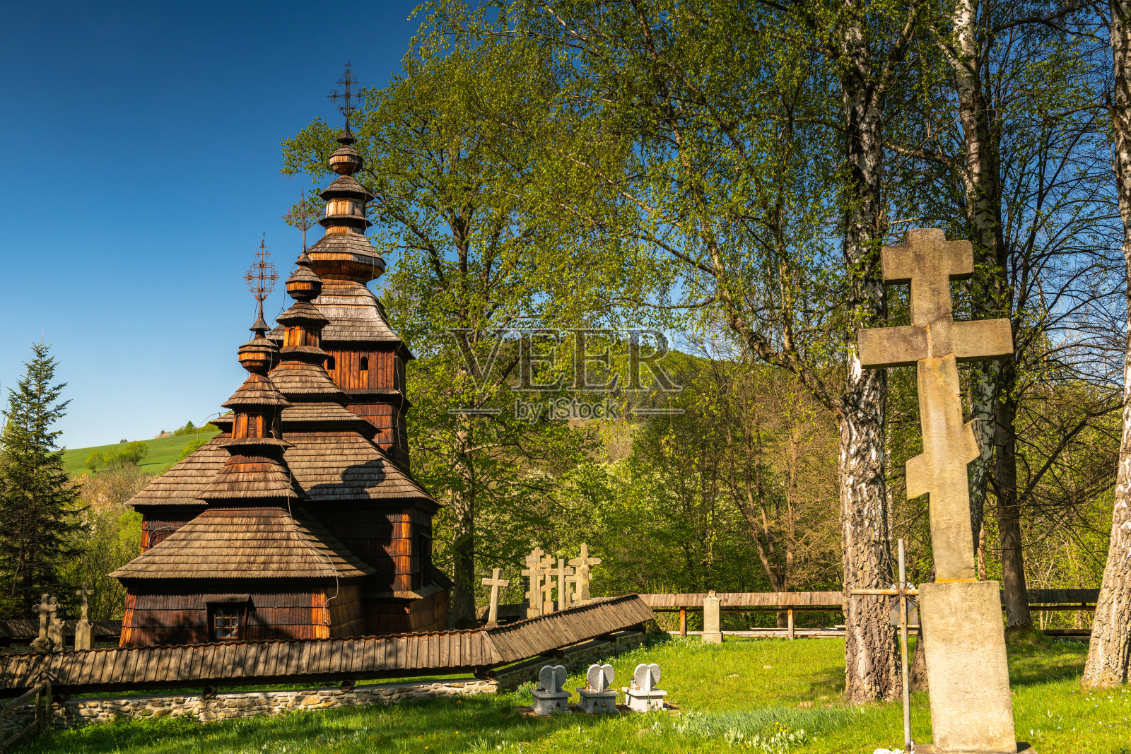 波兰科坦的圣科斯马斯和圣达米安东正教教堂照片摄影图片