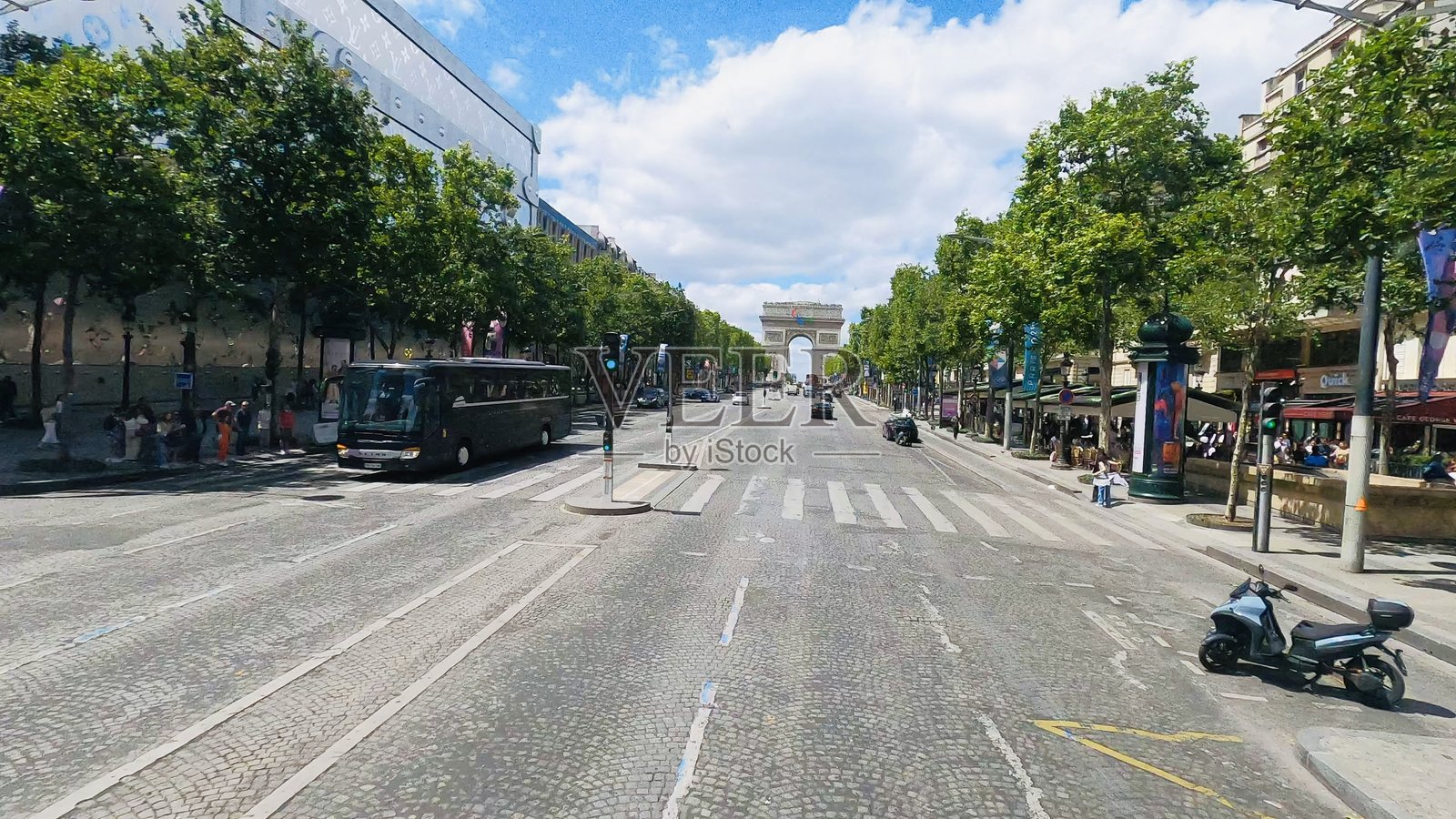 香榭丽舍大街的壮丽景色照片摄影图片