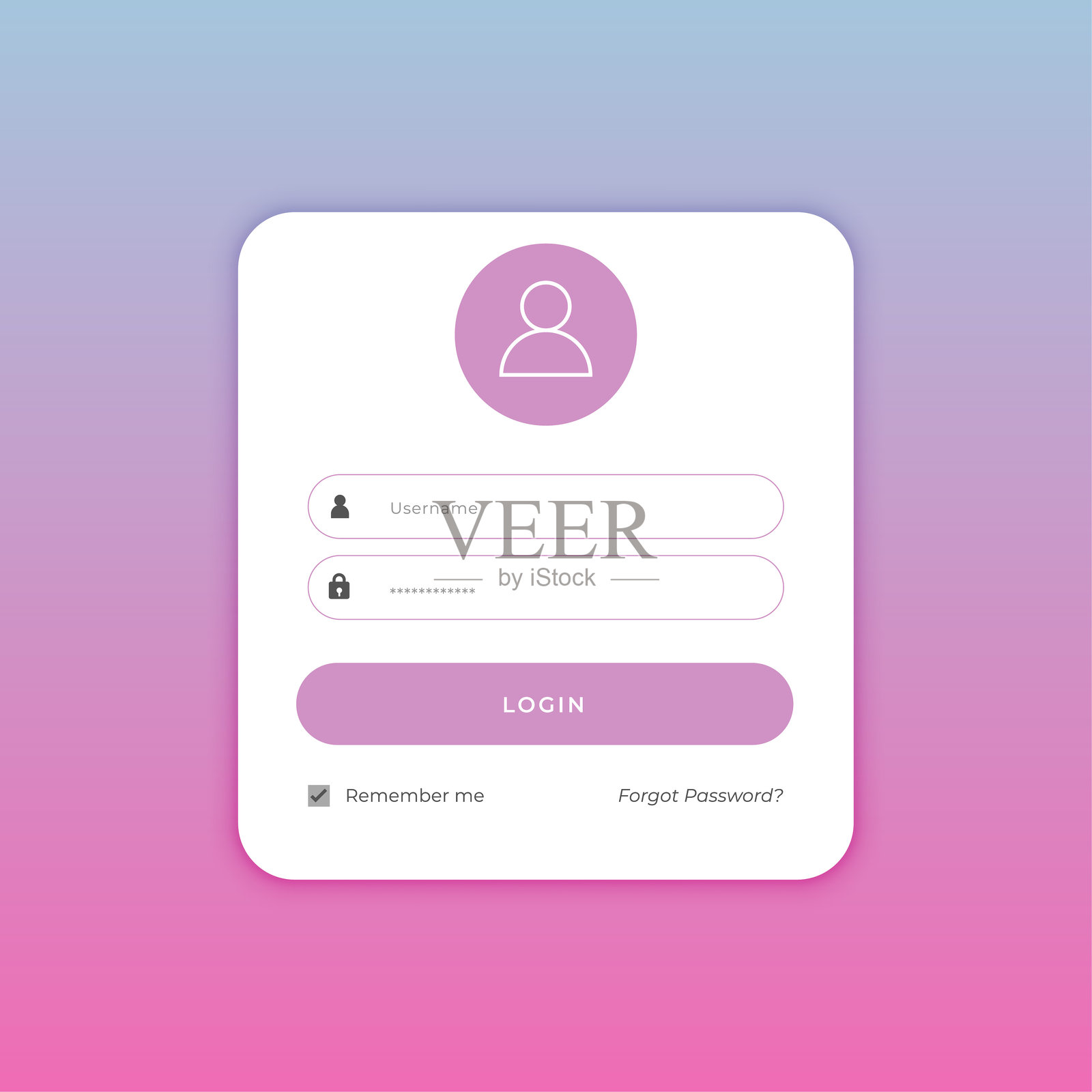 在线访问的网页应用登录表单模板插画图片素材