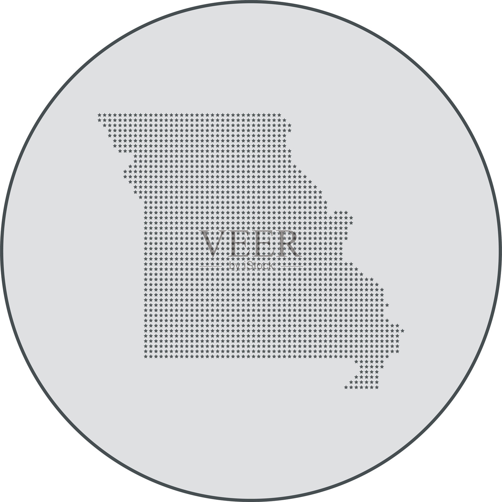 密苏里州地图插画图片素材