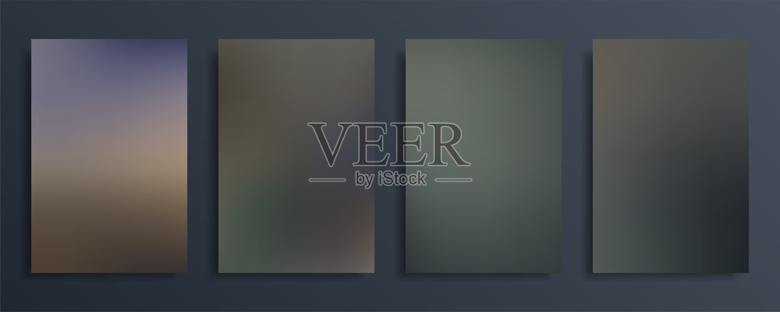 深色柔和色调的抽象渐变模糊背景。插画图片素材