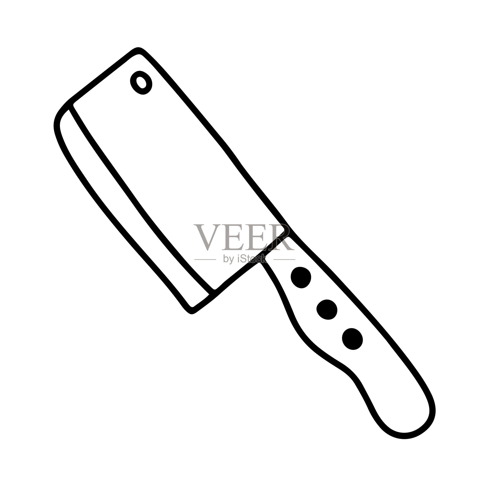 肉刀矢量涂鸦草图插画图片素材