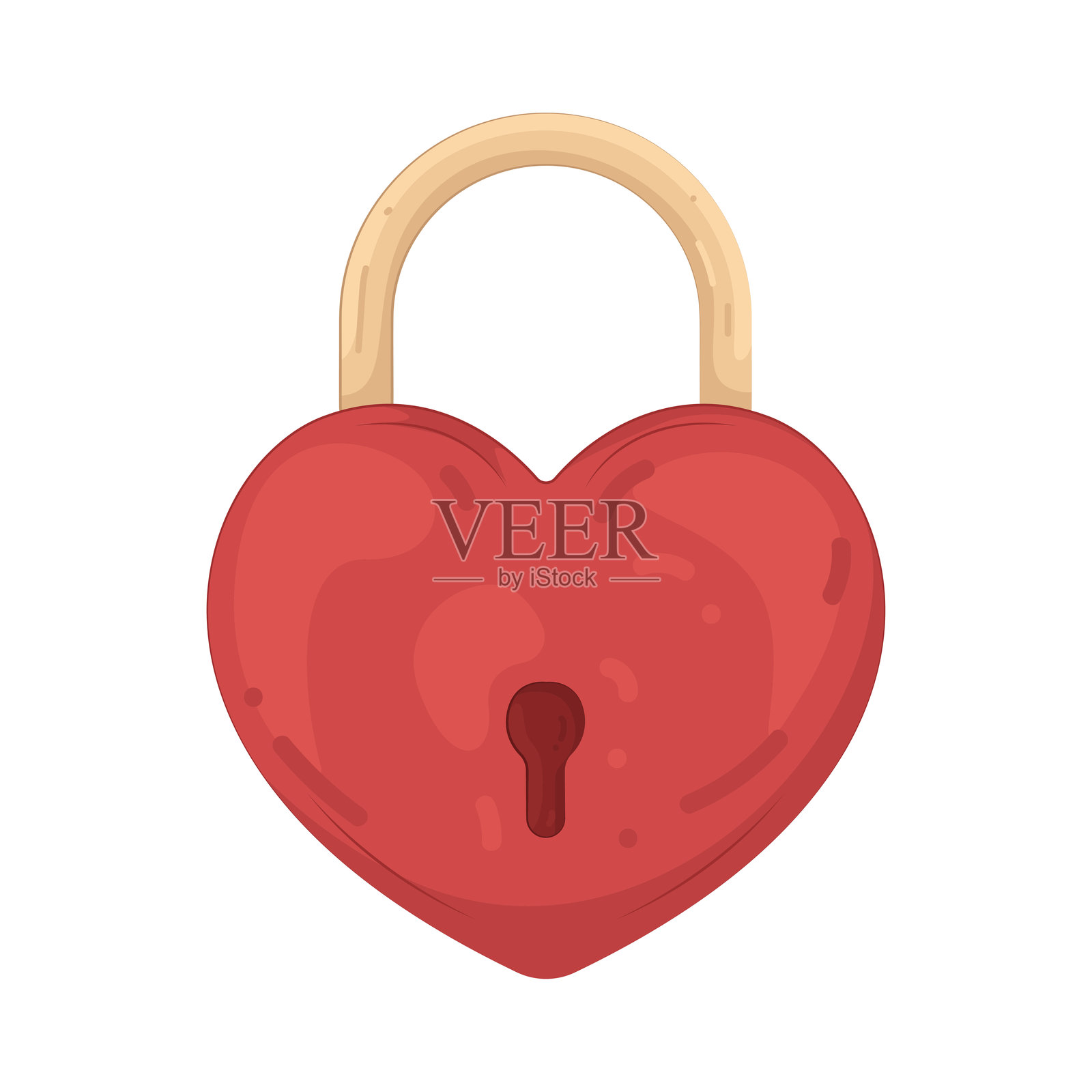 爱情锁插画图片素材