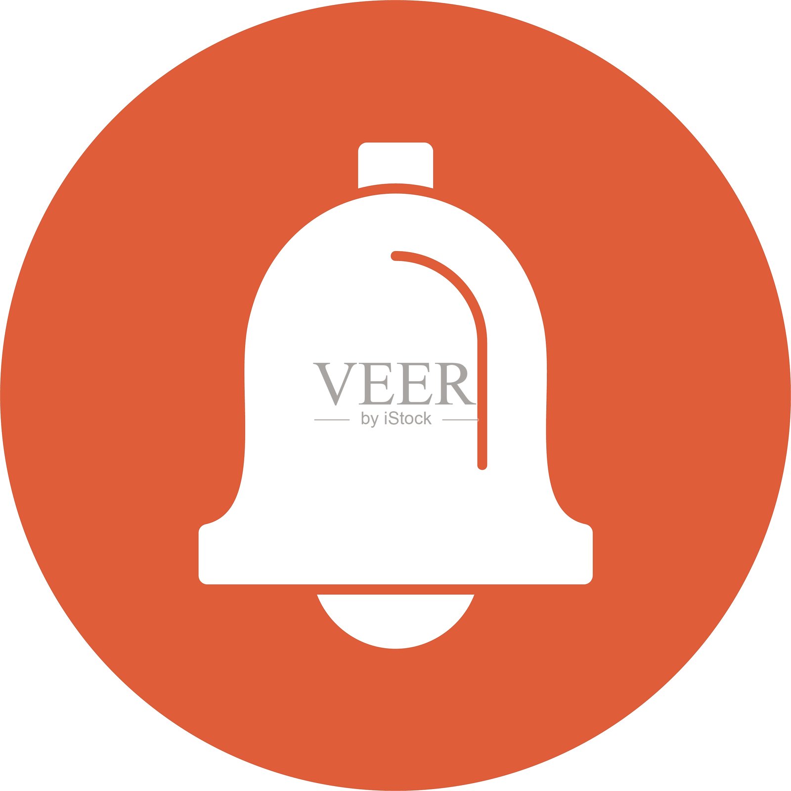 铃铛图标圆形设计插画图片素材