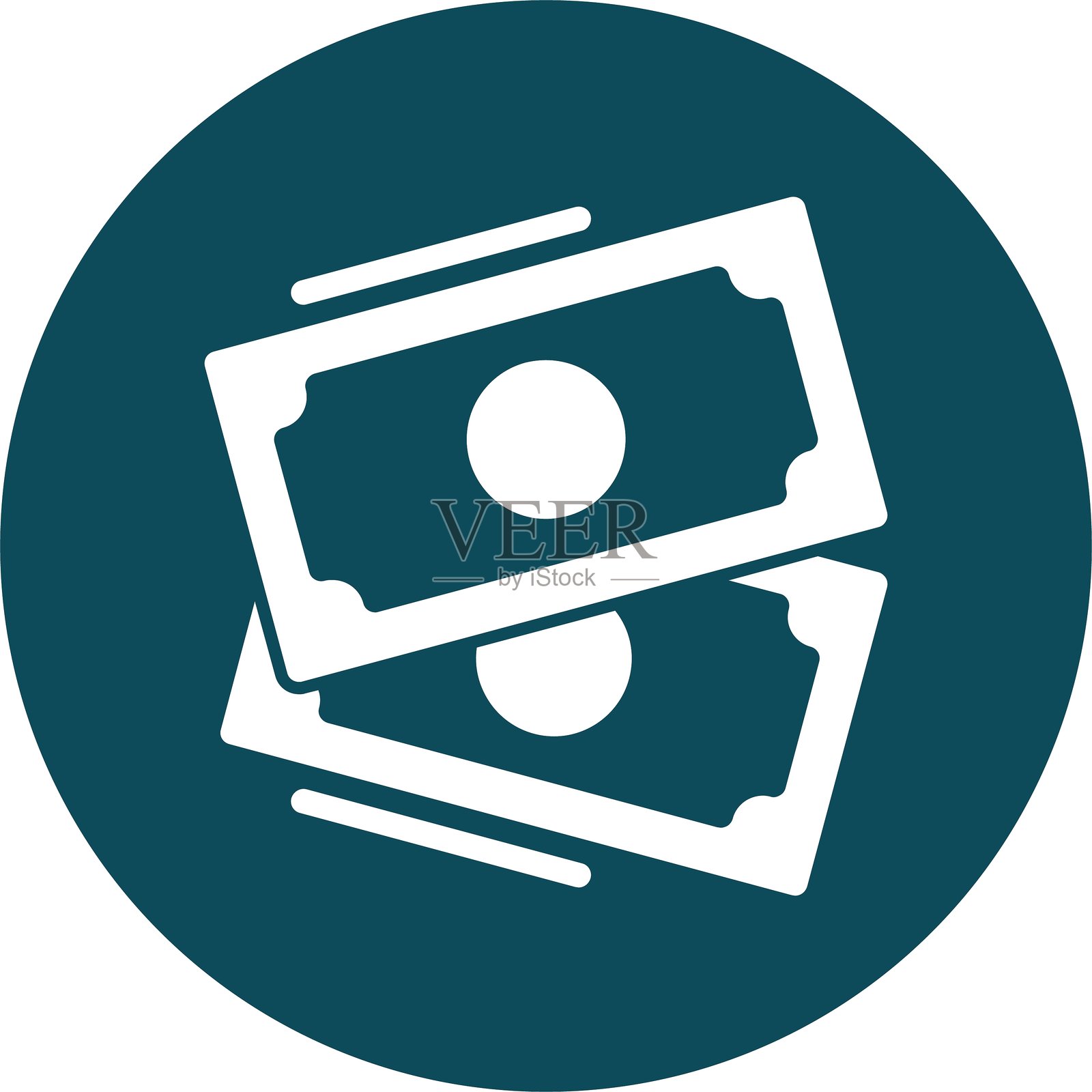 钞票图标圆形图案插画图片素材