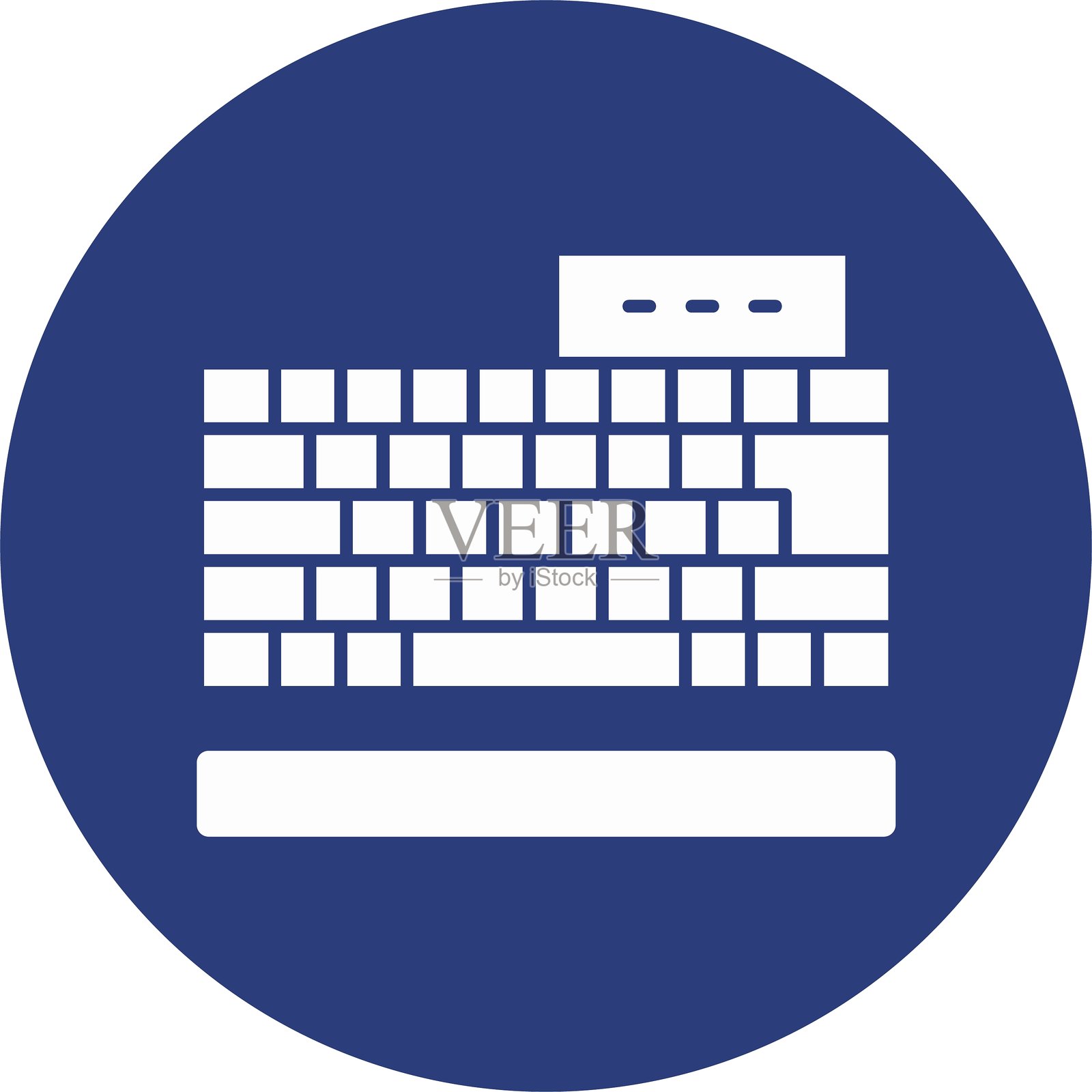 键盘符号圆形图标插画图片素材