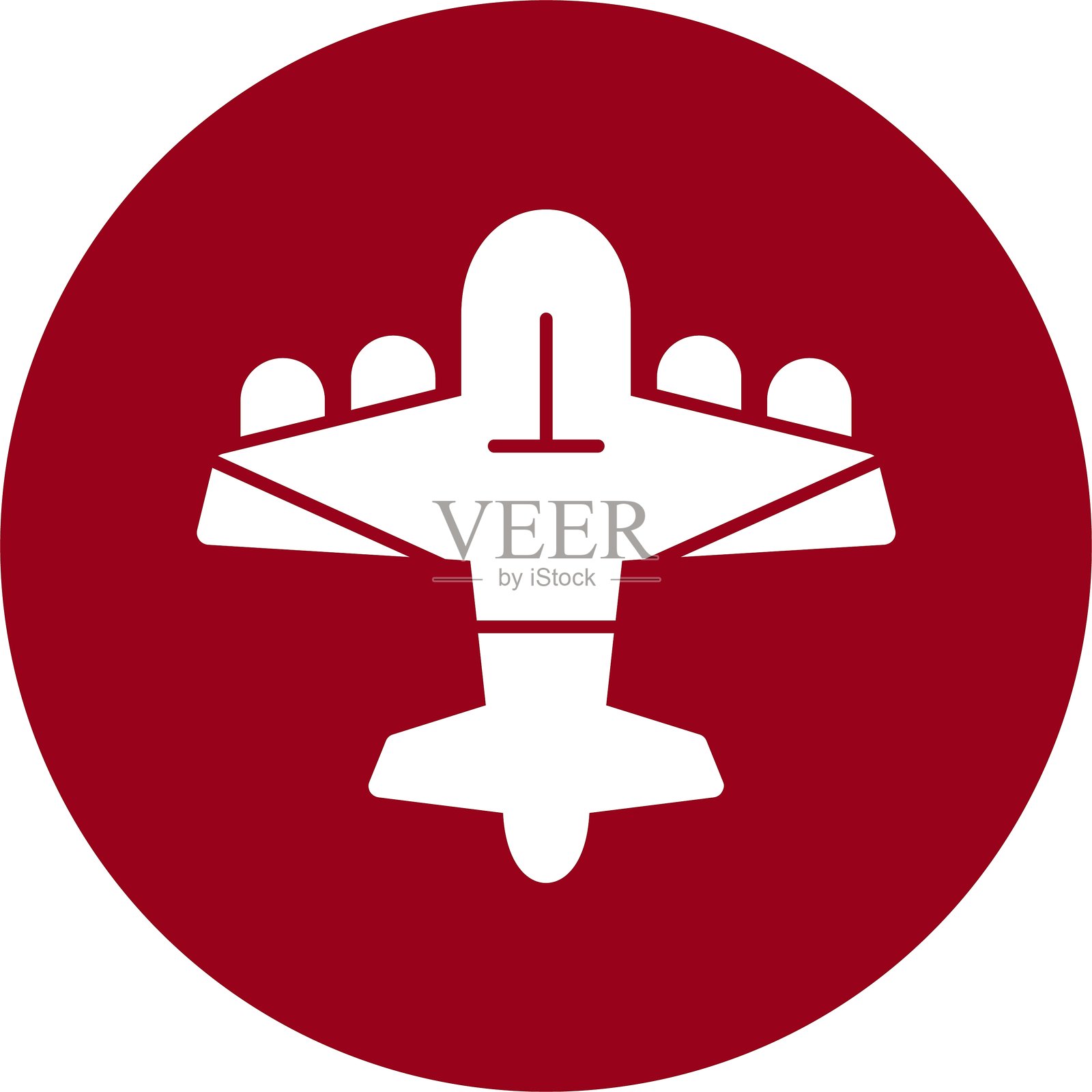 轰炸机图标圆形符号插画图片素材